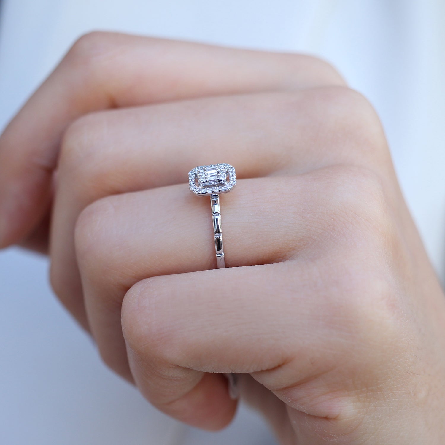 0.20 Carat Diamond Baguette Ring