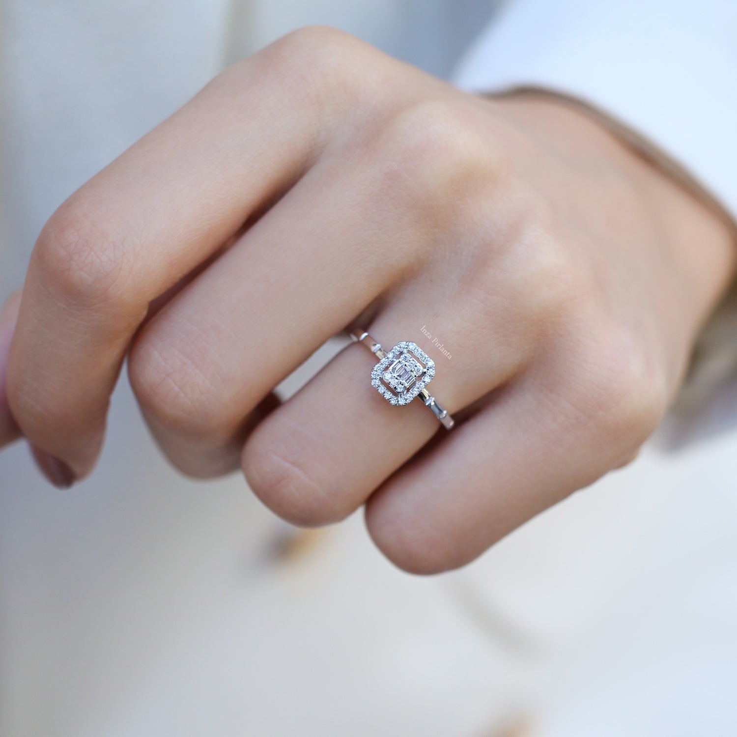0.20 Carat Diamond Baguette Ring