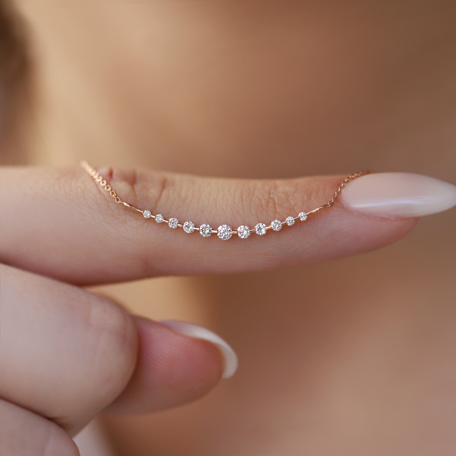 0.25 Carat Custom Design Diamond Necklace