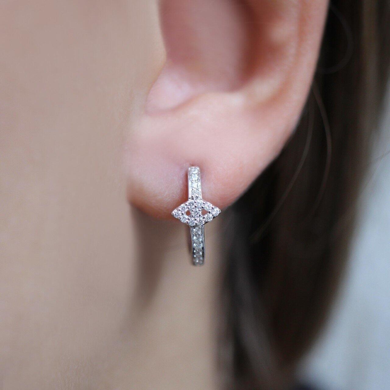 0.25 Carat Custom Design Diamond Earrings
