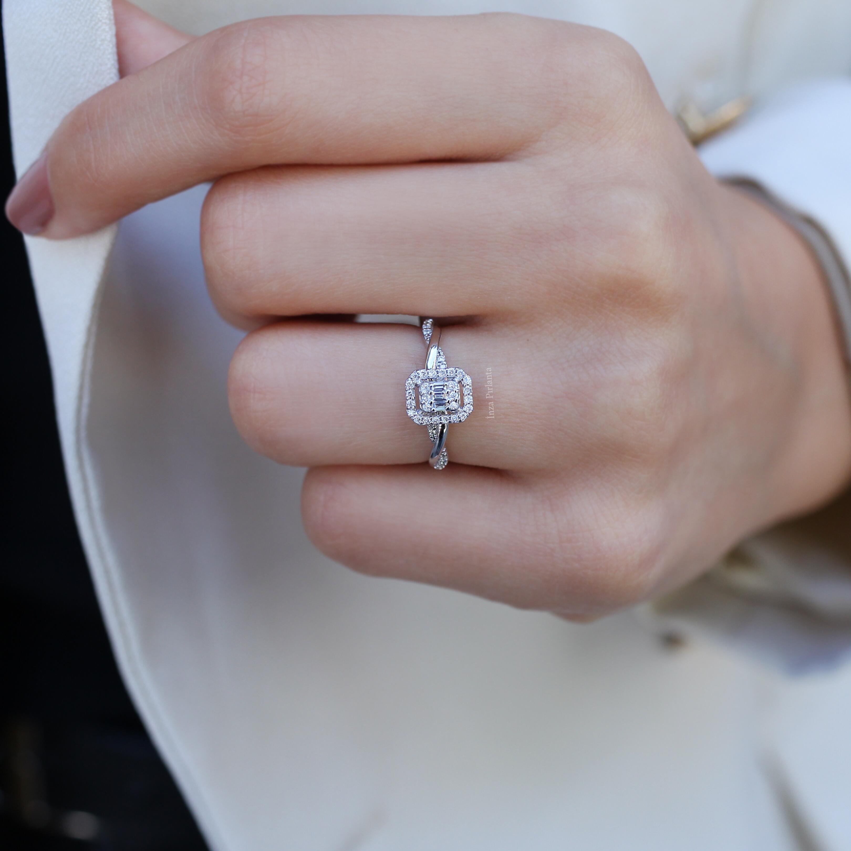 0.25 Carat Diamond Baguette Ring
