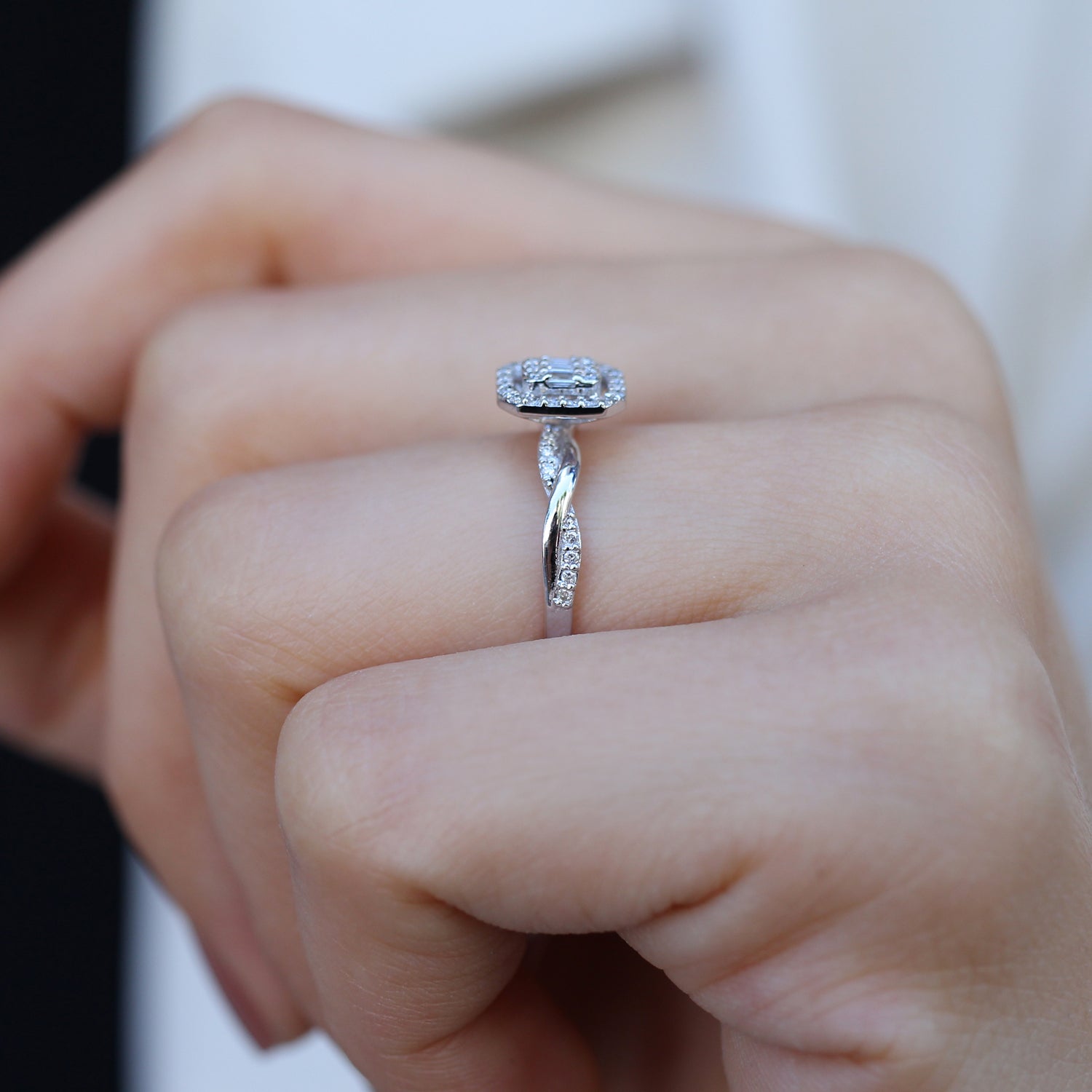 0.25 Carat Diamond Baguette Ring
