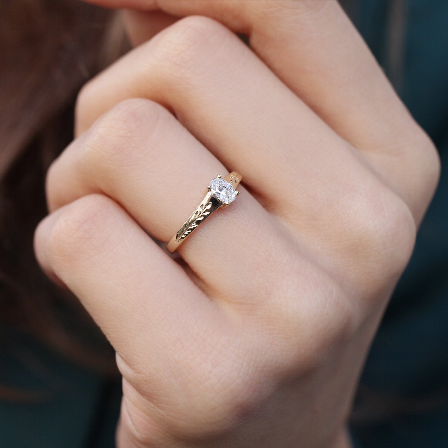 0,30 Karat F SI2 GIA zertifizierter Vintage Kate Design Diamantring