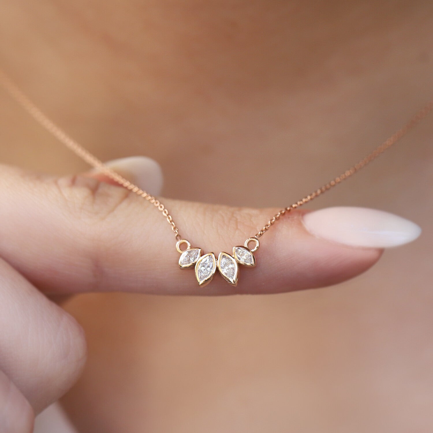 0.30 Carat Custom Designed Diamond Necklace