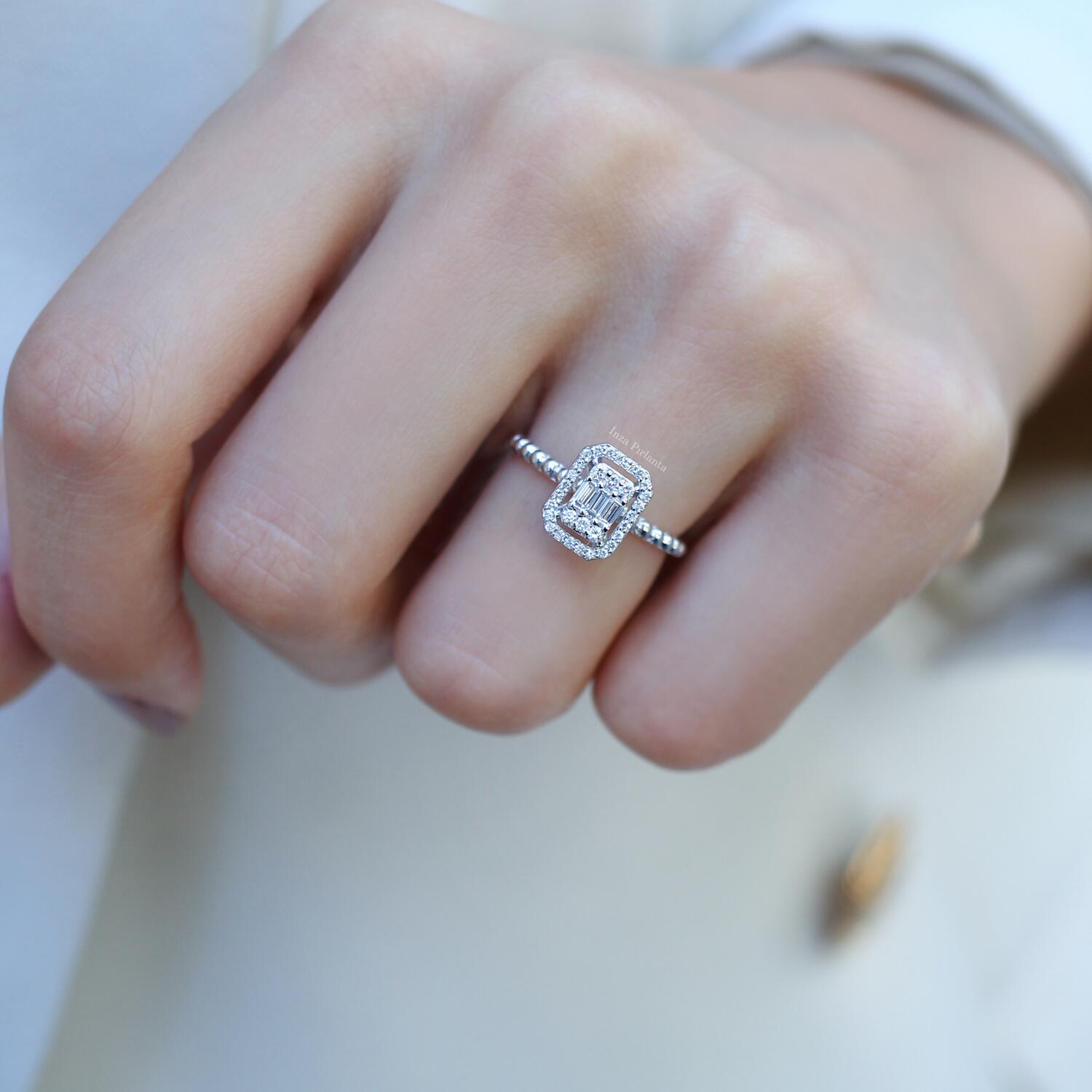 0.30 Carat Diamond Baguette Ring