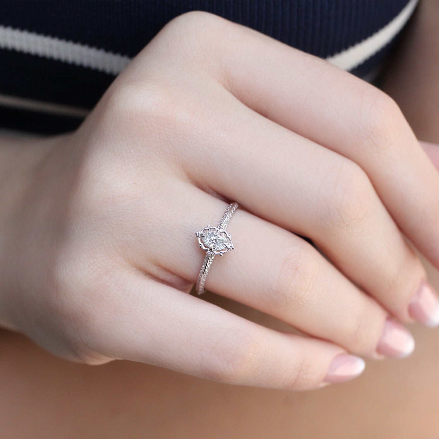 0.30 Carat Vintage Aria Design Diamond Ring