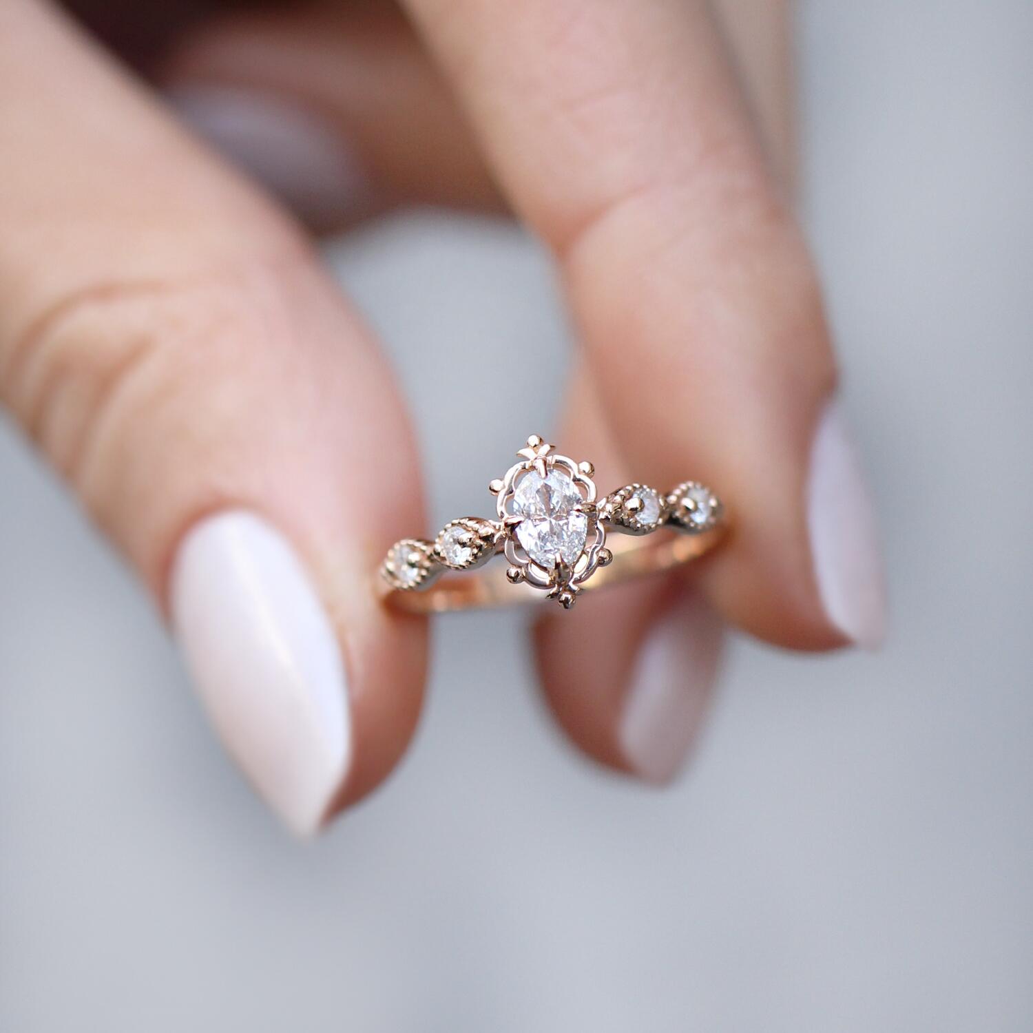 0.30 Carat Vintage Aria Design Diamond Ring