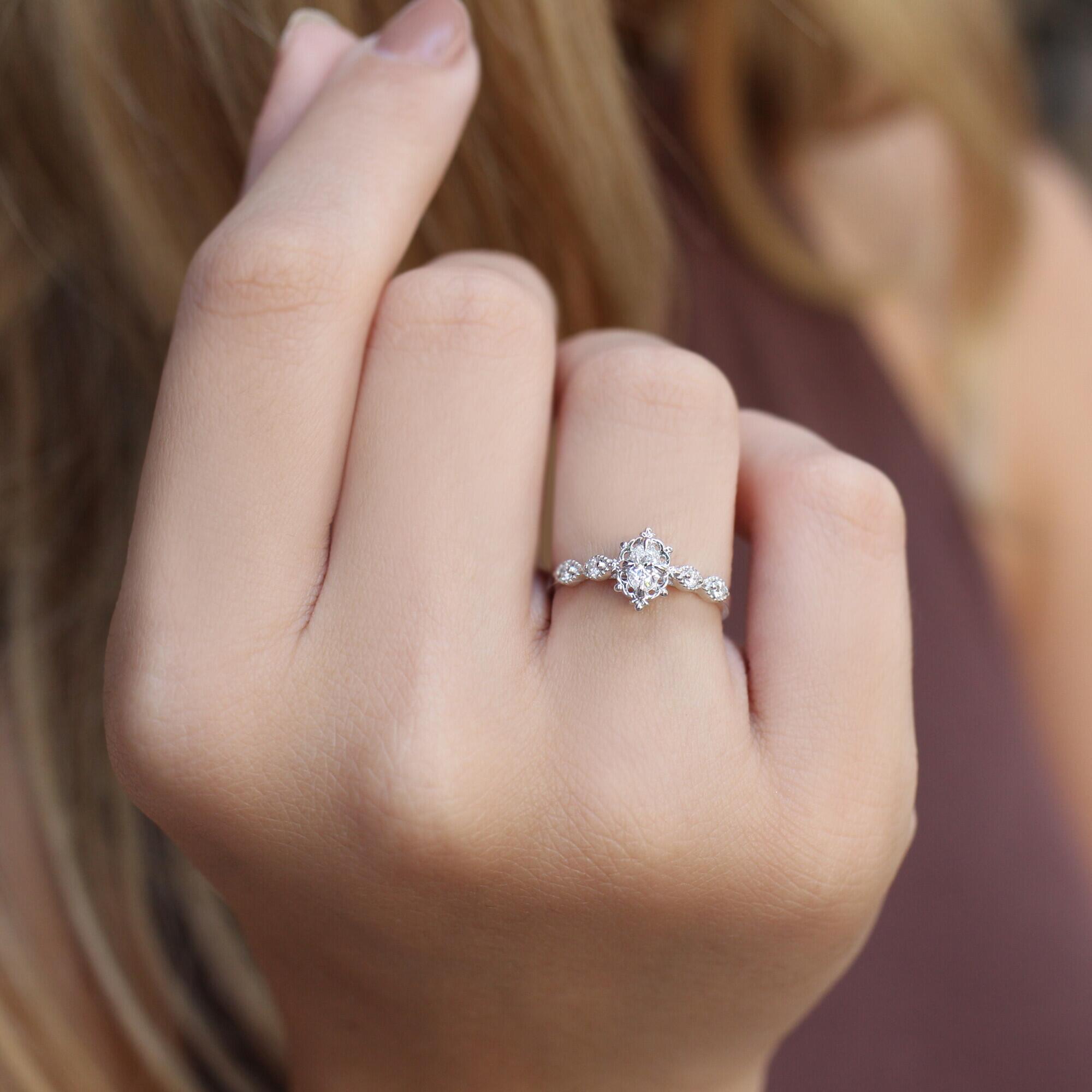0,30 Karat Vintage Aria Design Diamantring