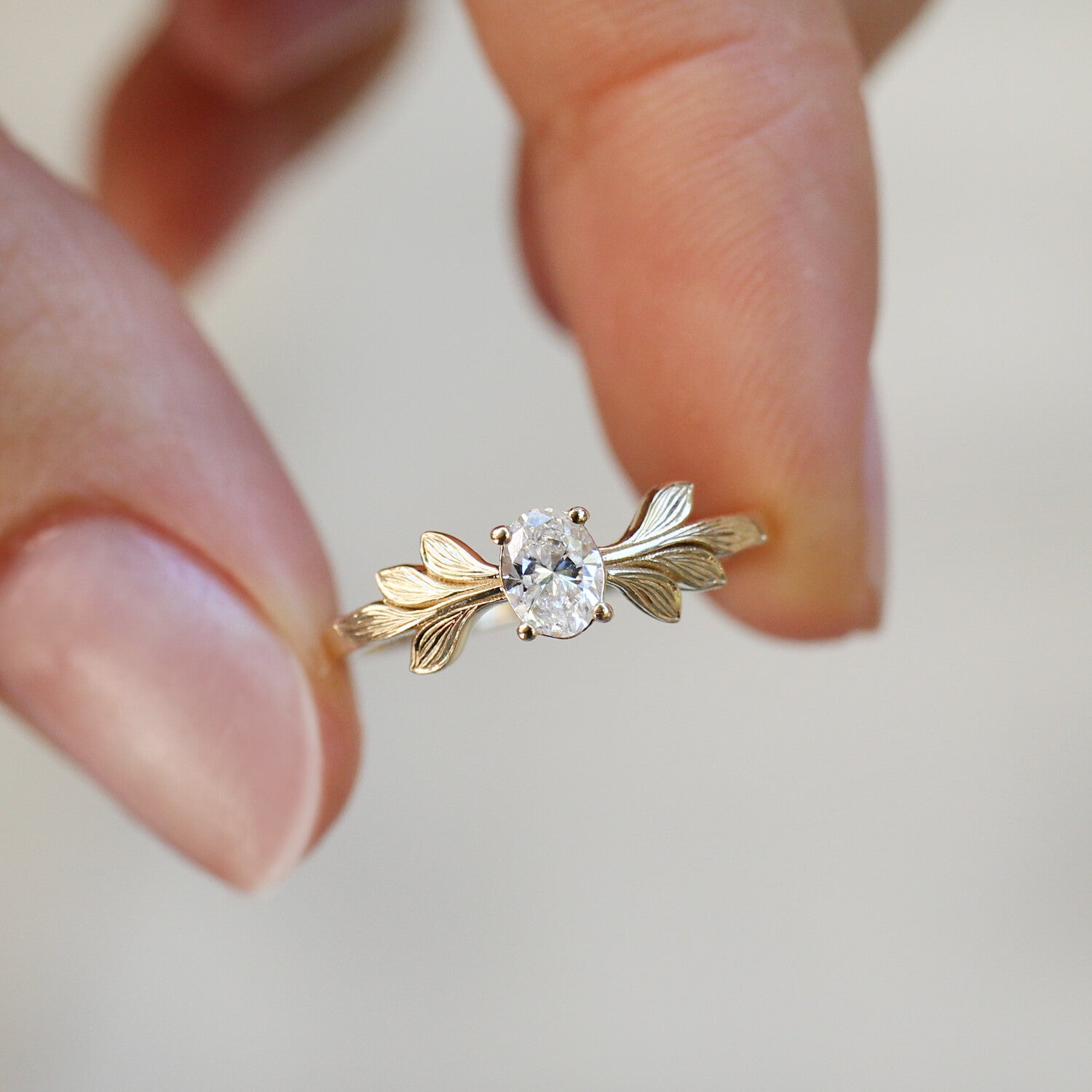 0.30 Carat Vintage Design Diamond Branch Solitaire Ring