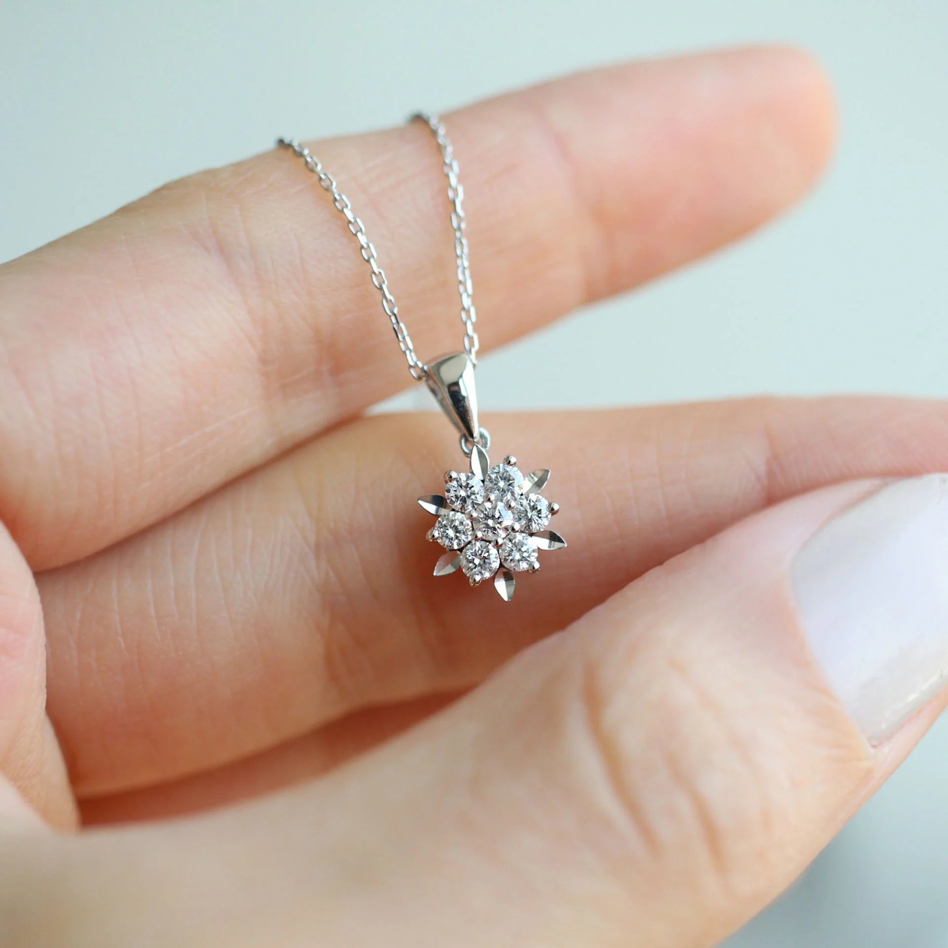 0.35 Carat Custom Designed Coronet Diamond Necklace