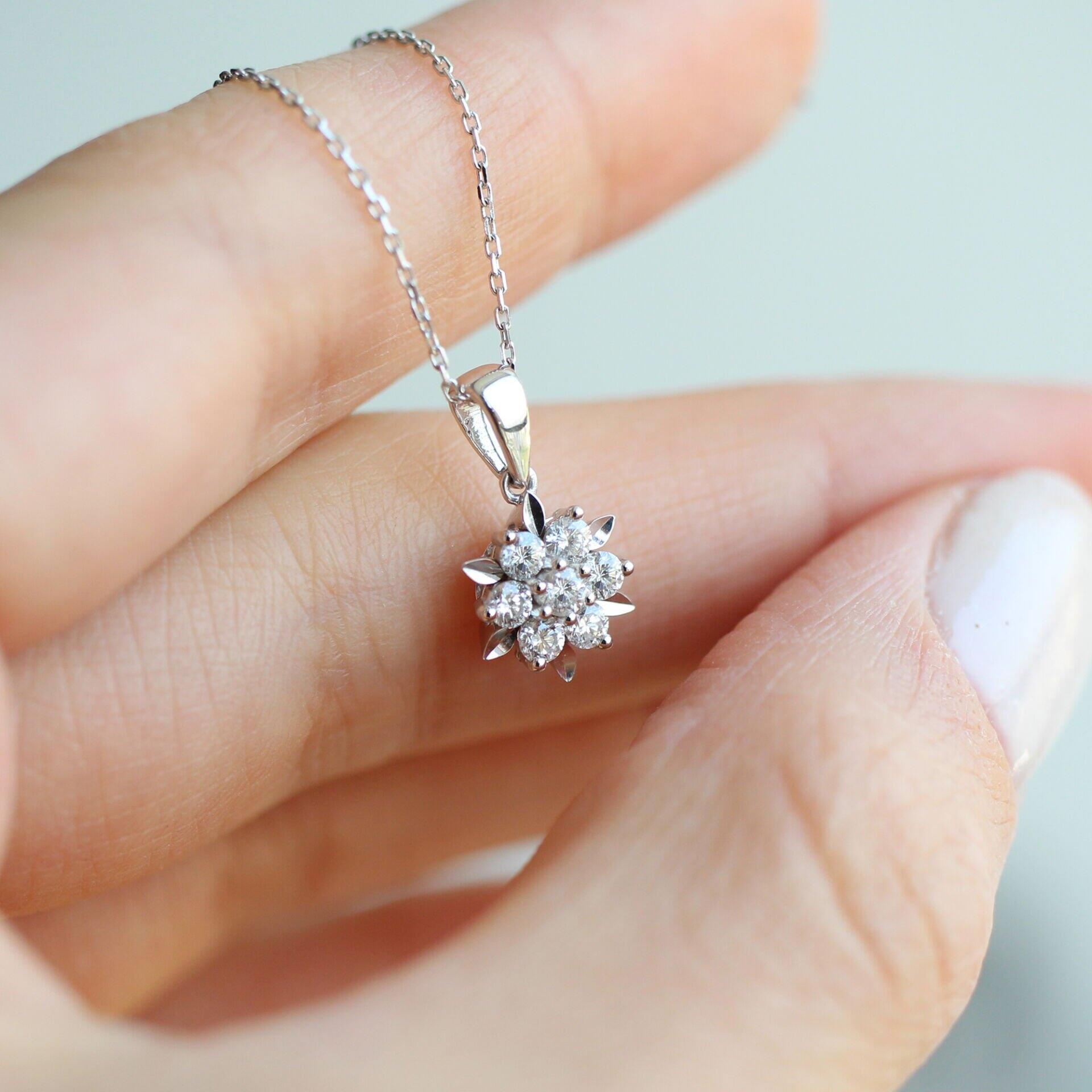 0.35 Carat Custom Designed Coronet Diamond Necklace