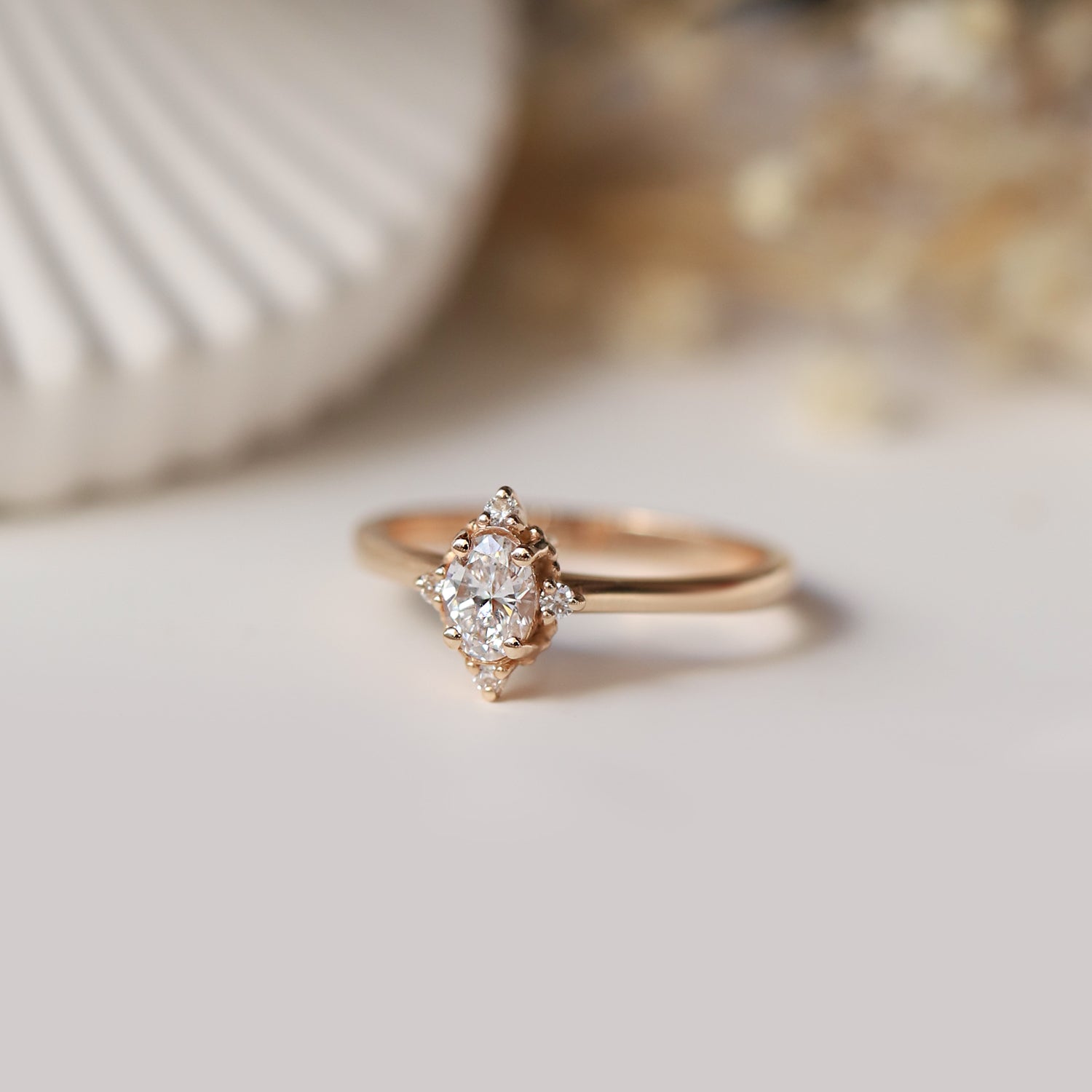 0.35 Carat Custom Design Mini Selius Diamond Ring