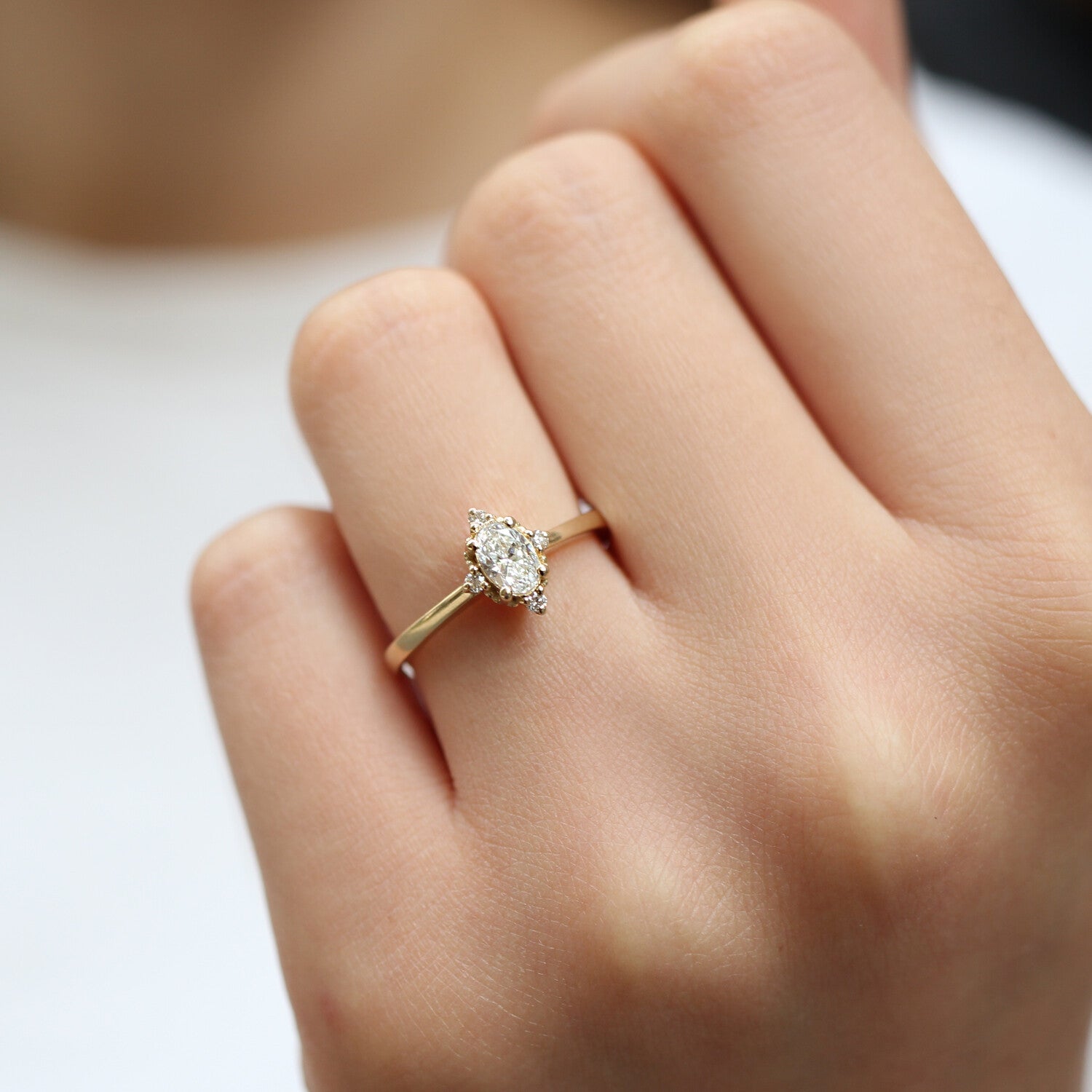 0.35 Carat Custom Design Mini Selius Diamond Ring