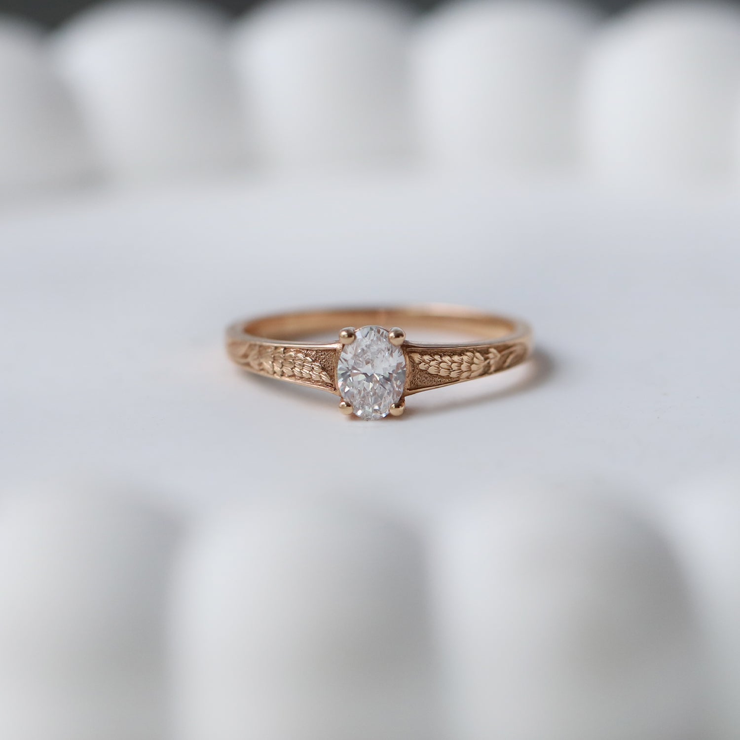 0.40 Carat D VS1 GIA Certified Vintage Lavender Design Diamond Ring