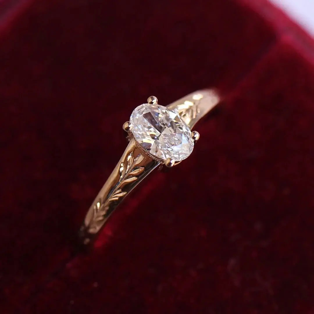 0.40 Carat F SI2 GIA Certified Vintage Kate Design Diamond Ring
