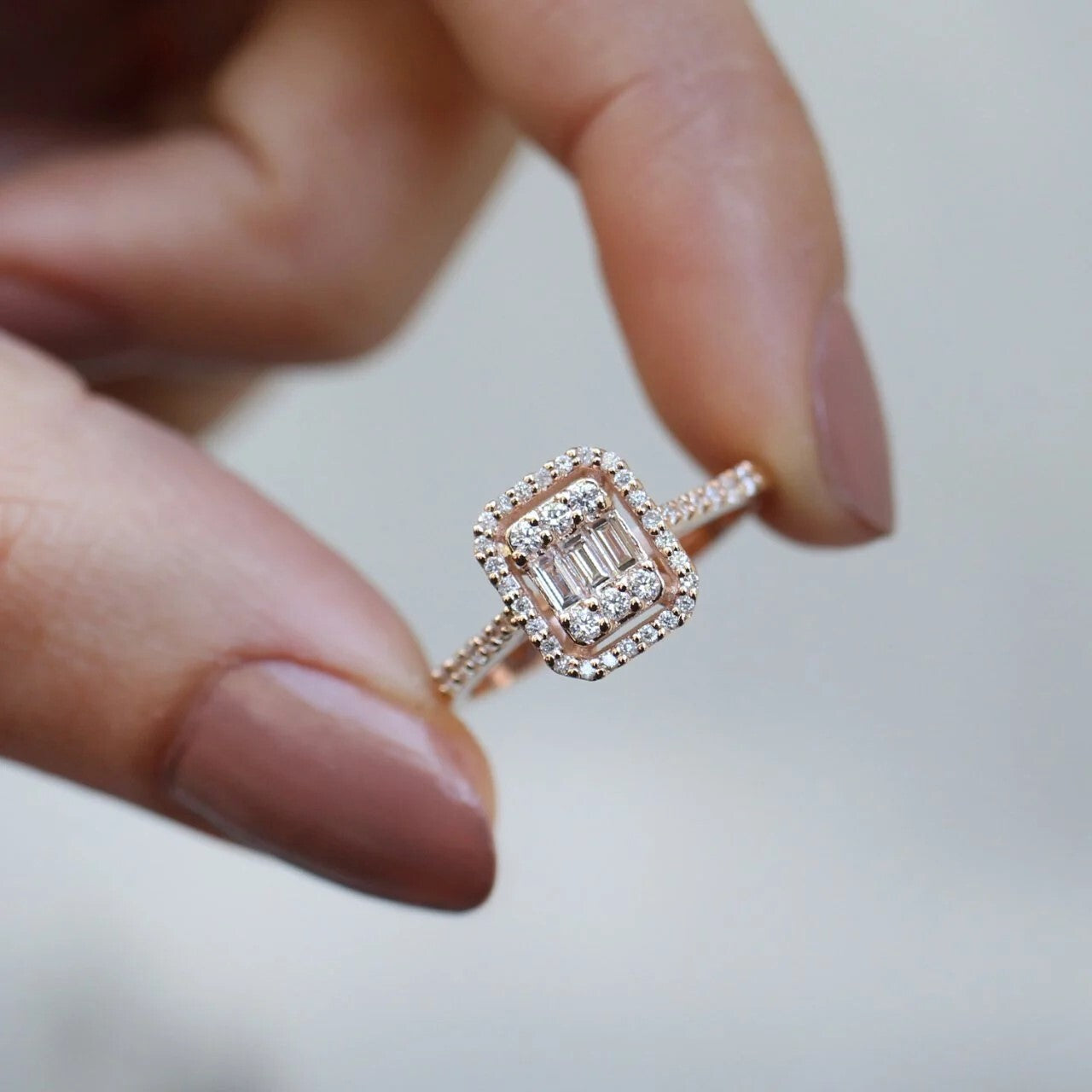 0.40 Carat Diamond Baguette Ring