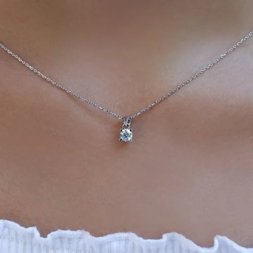 0.40 Karat Diamant Solitär Halskette