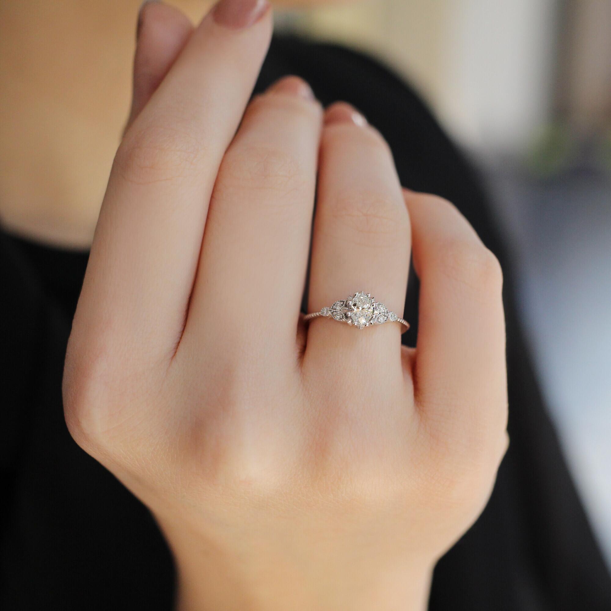 0,40 Karat Vintage Alice Design Diamantring