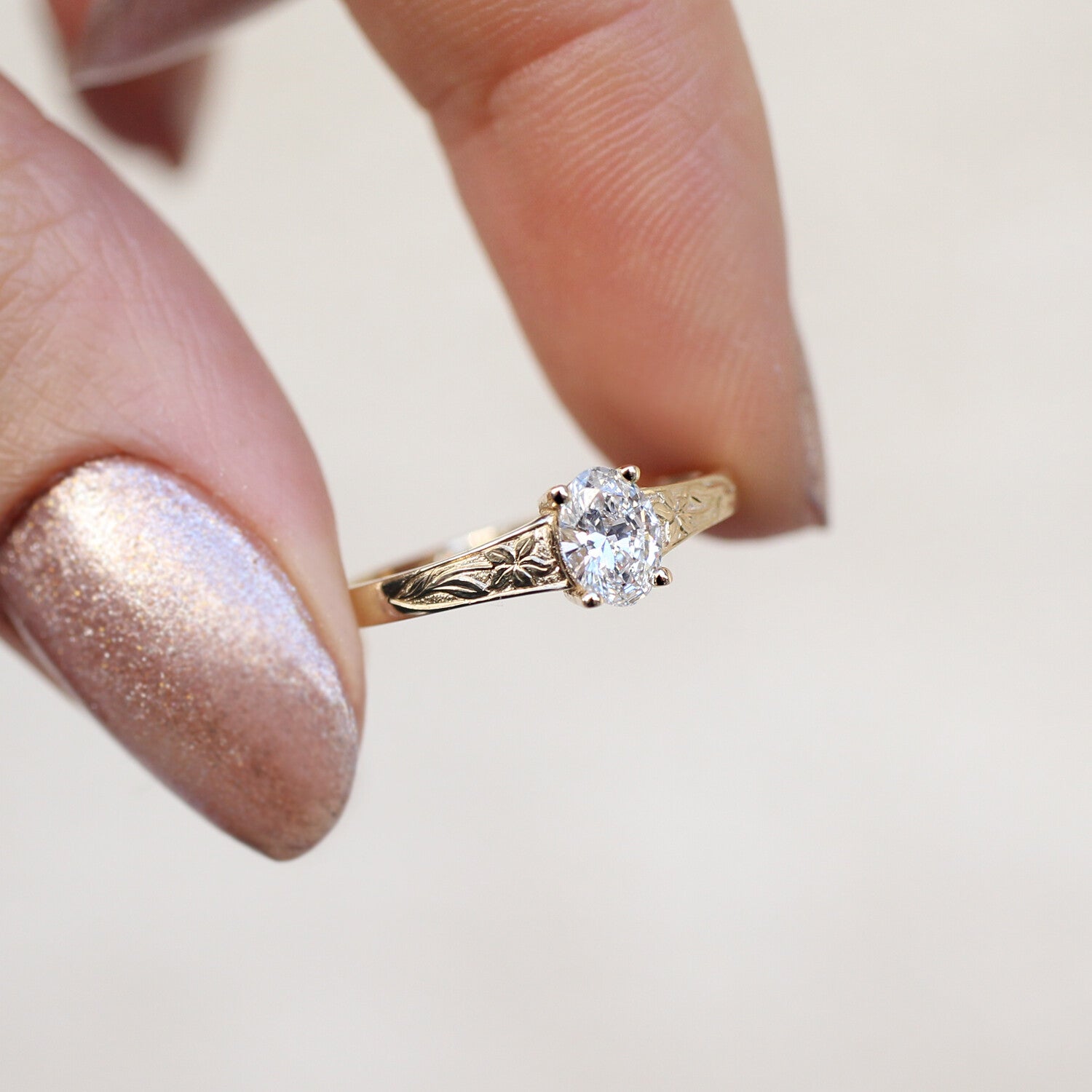 0.40 Carat Vintage Yasmin Design Diamond Ring