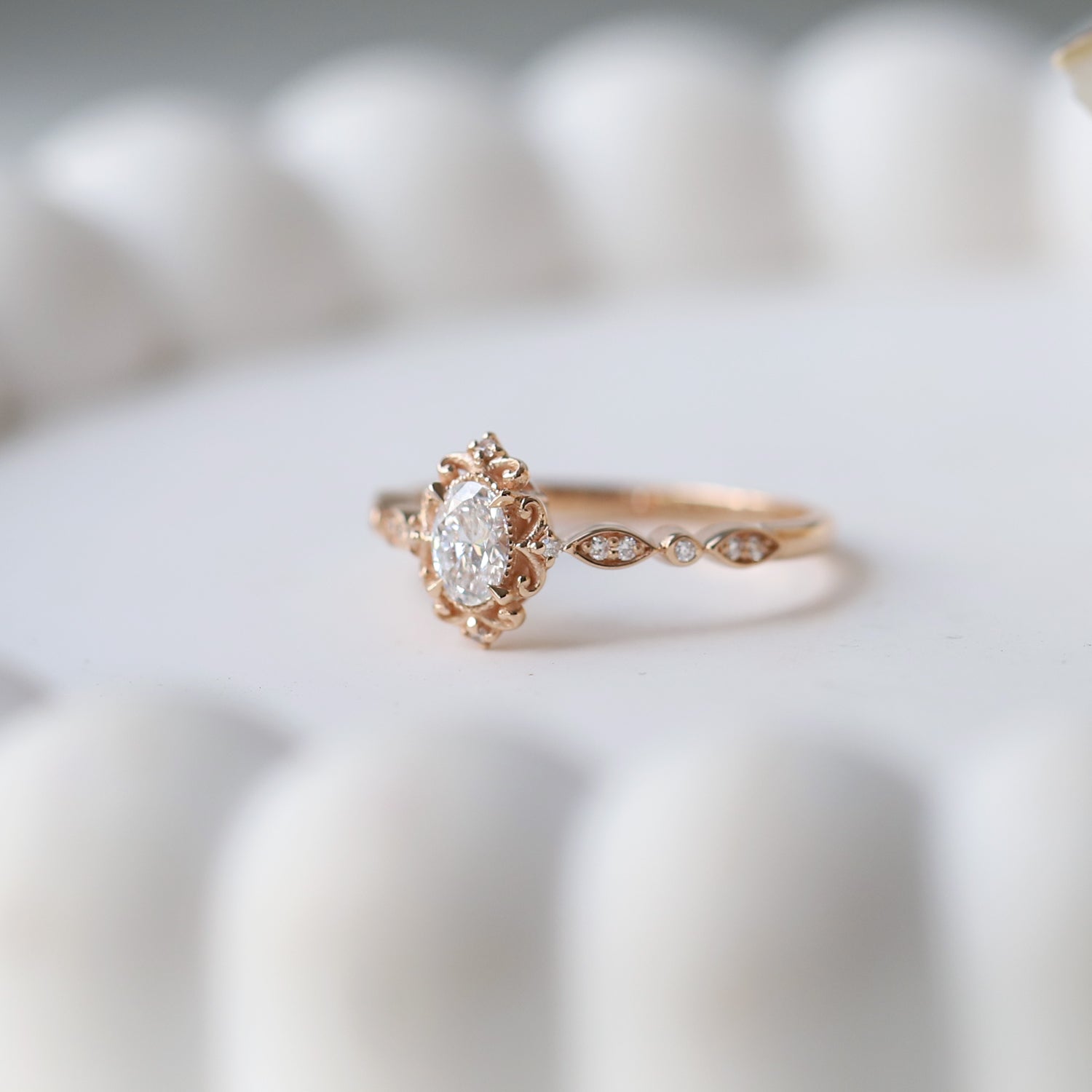 0,40 Karat E SI2 GIA zertifizierter Vintage Emma Diamantring