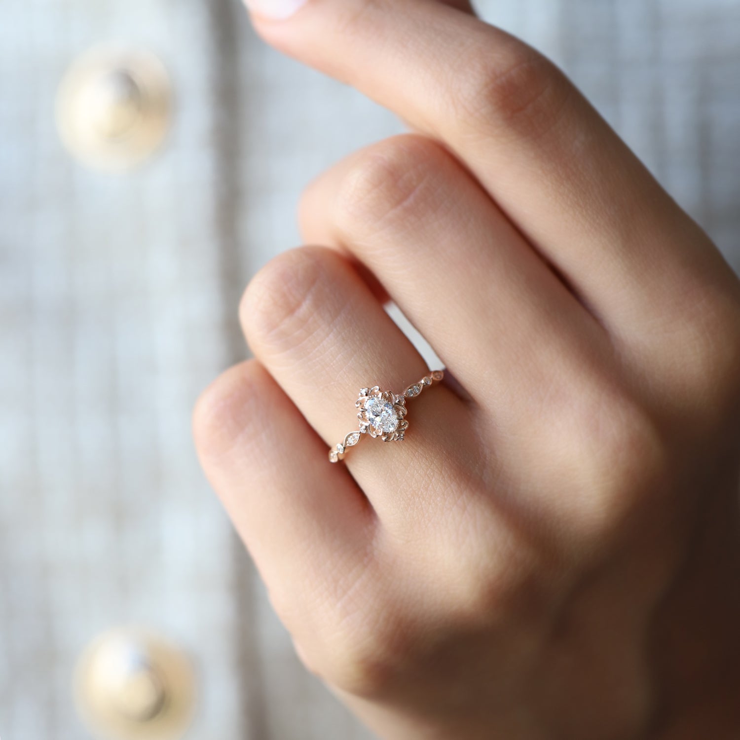 0,40 Karat E SI2 GIA zertifizierter Vintage Emma Diamantring