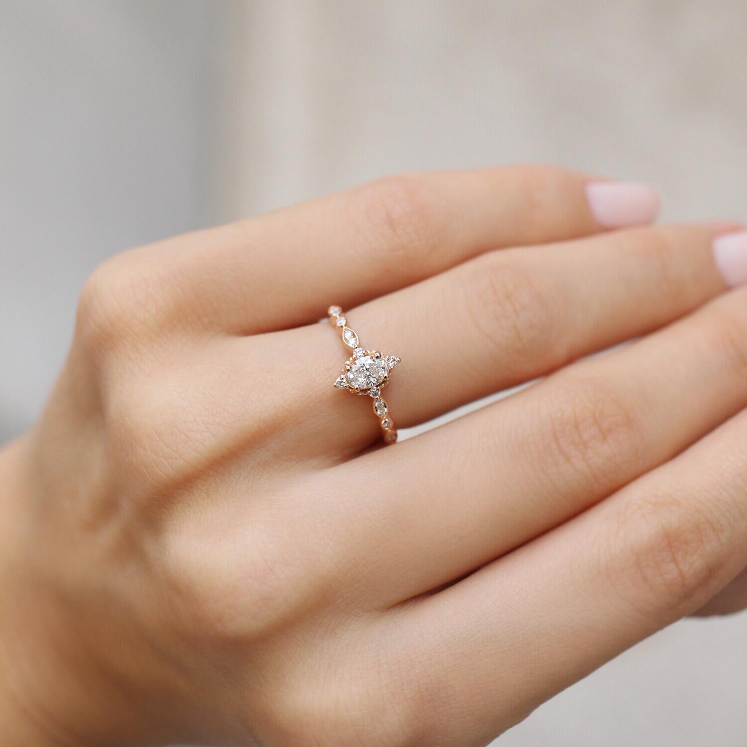0.32 Carat Special Design Mini Selius Diamond Ring
