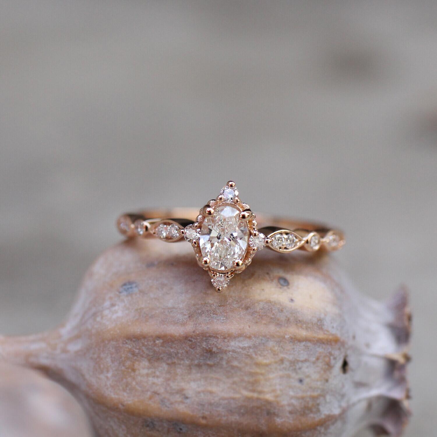 0.42 Karat Designer Mini Selius Diamantring