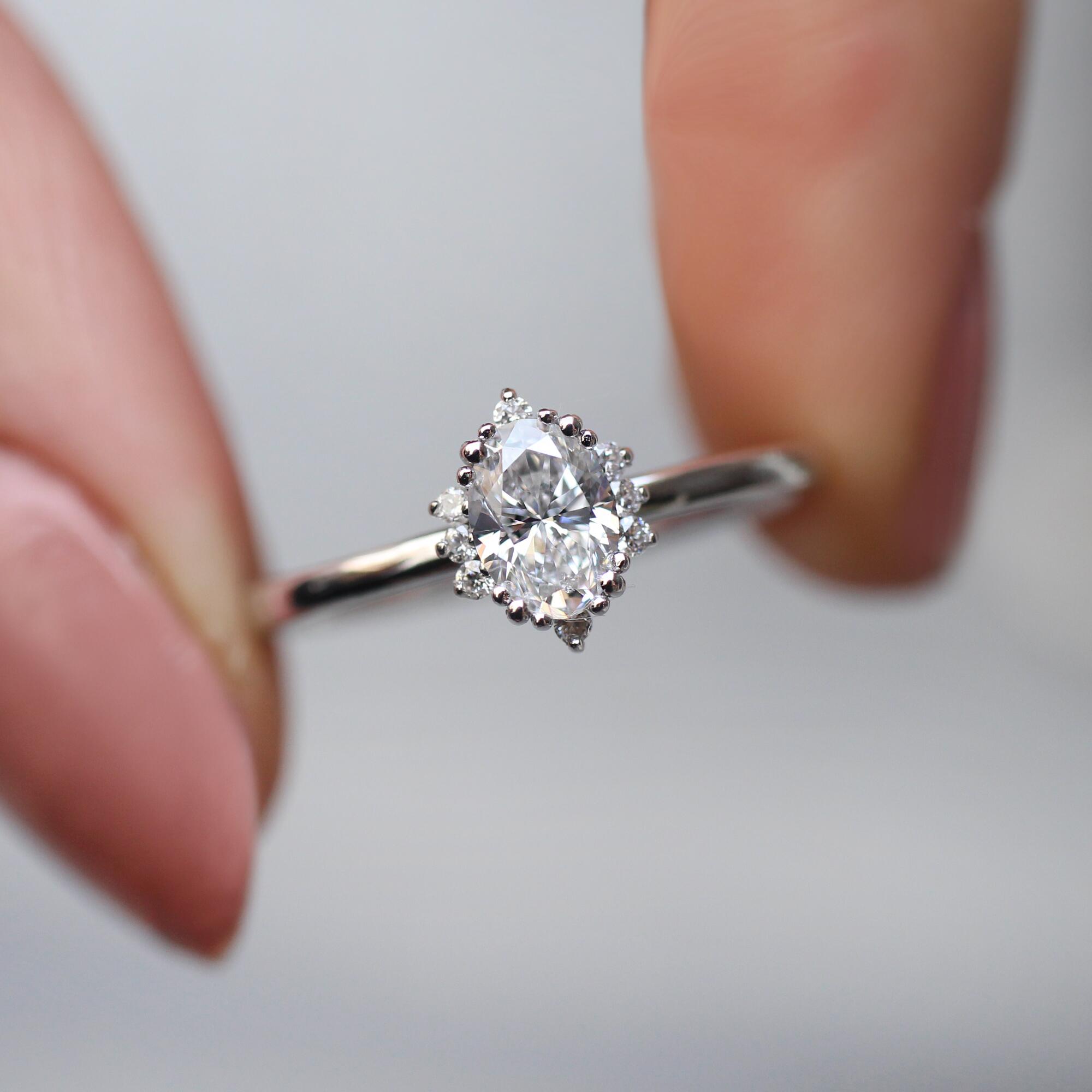 0.45 Carat Vintage Elis Design Diamond Ring