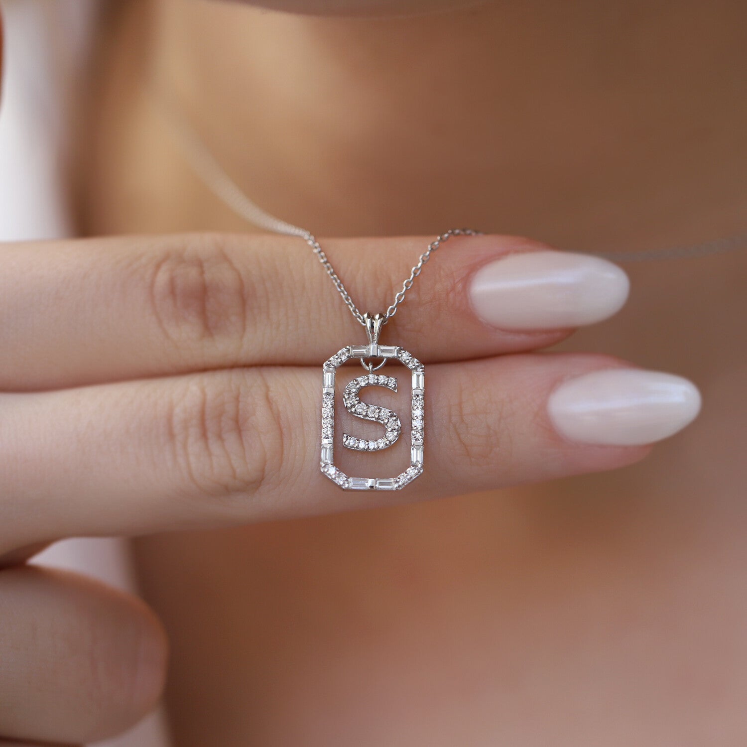 0.45 Carat Custom Design Diamond Necklace