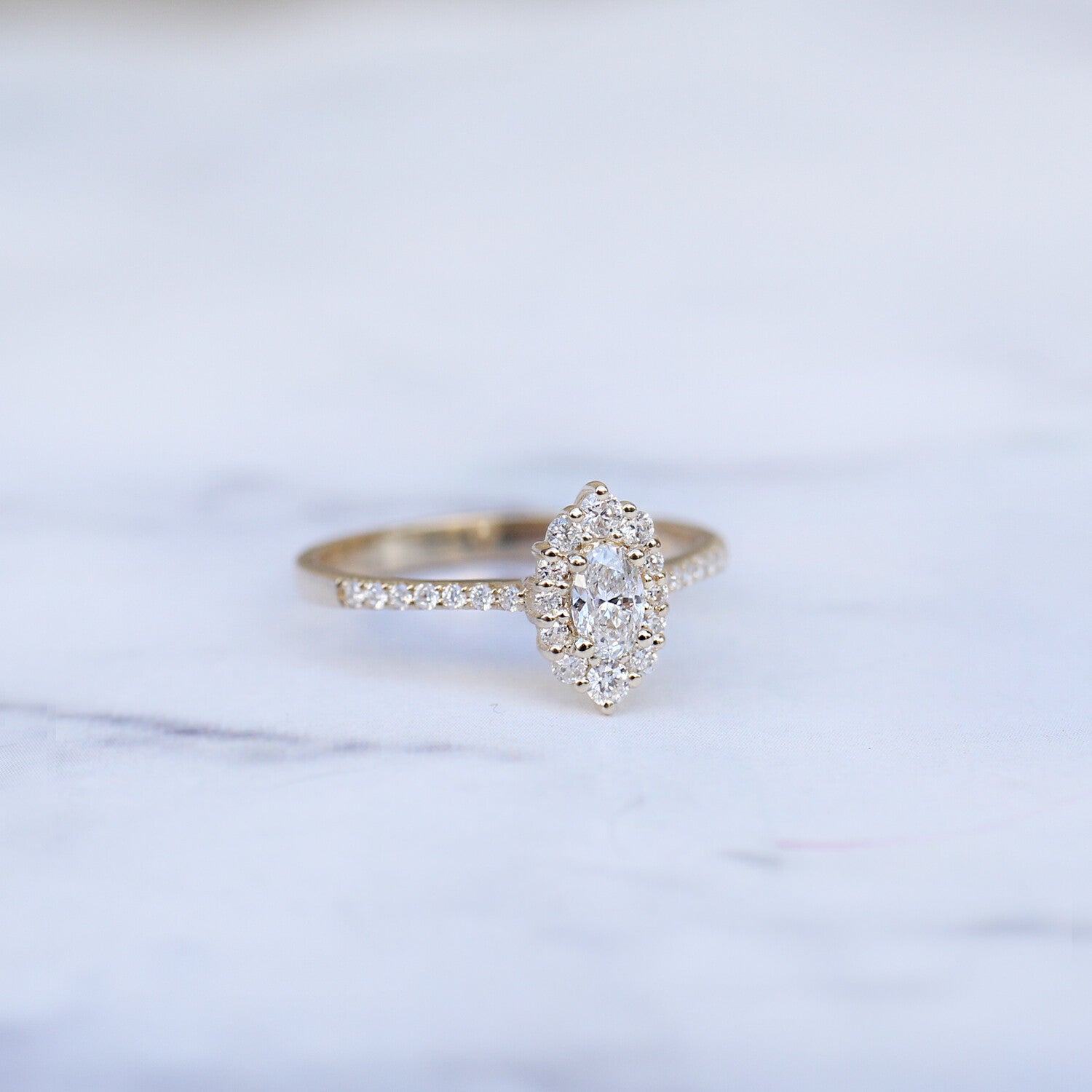 0.45 Carat Vintage Oval Lina Design Diamond Ring