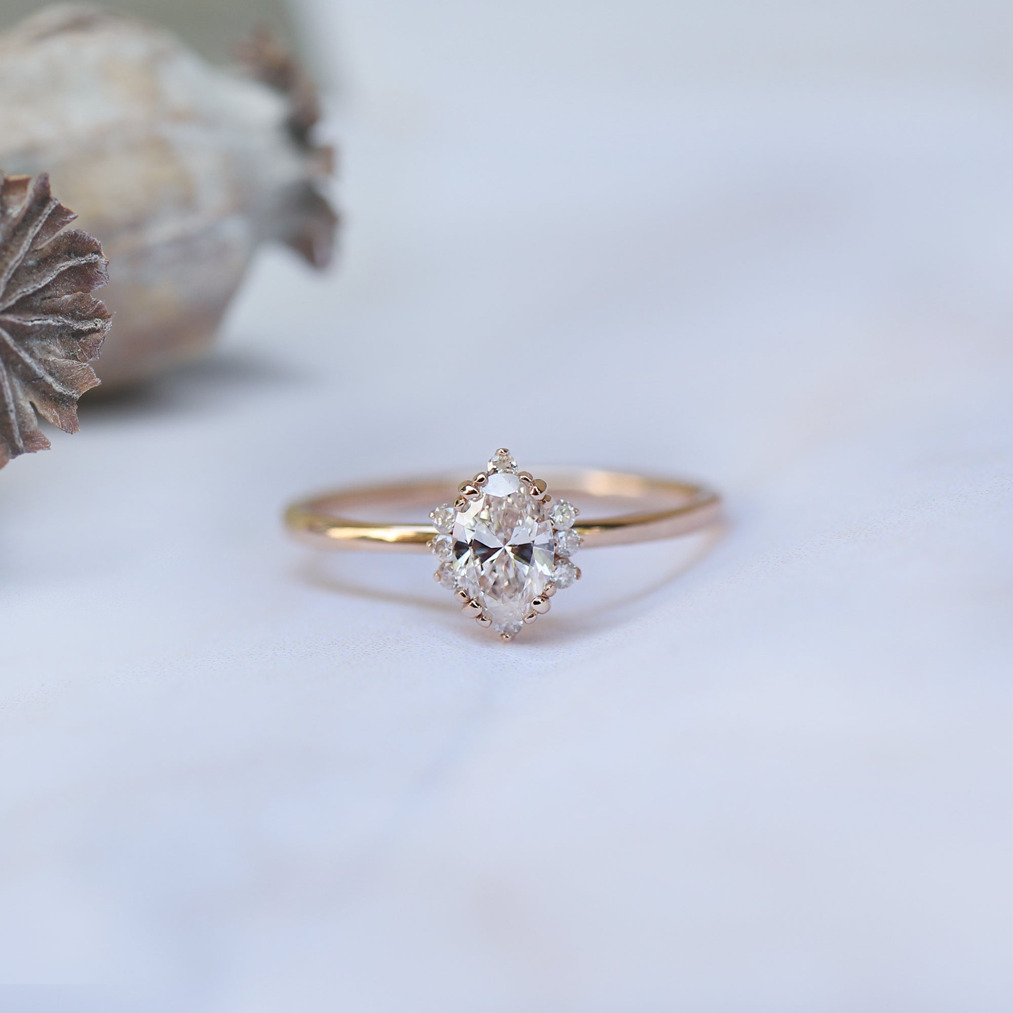 0.45 Karat Vintage Design Elis Diamantring