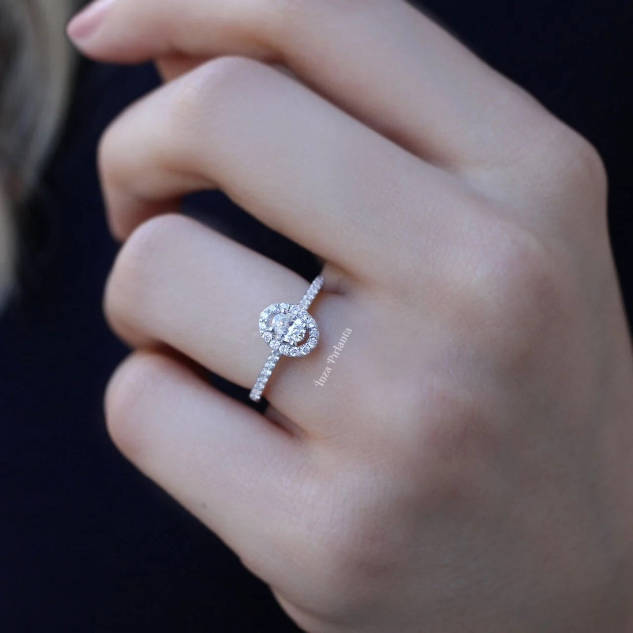 0.50 Carat Oval Diamond Solitaire Ring