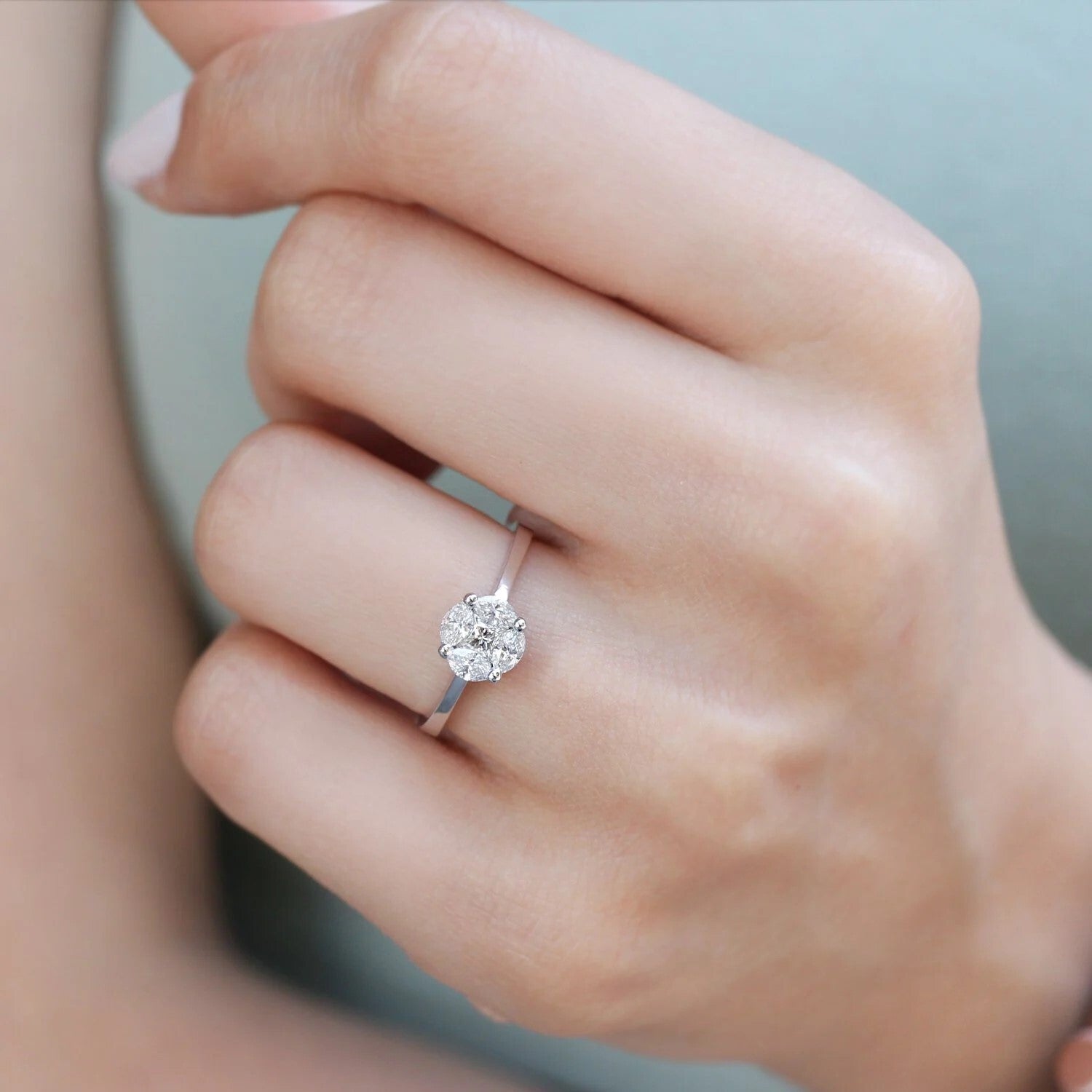 0.50 Carat Custom Designed Marquis Diamond Ring