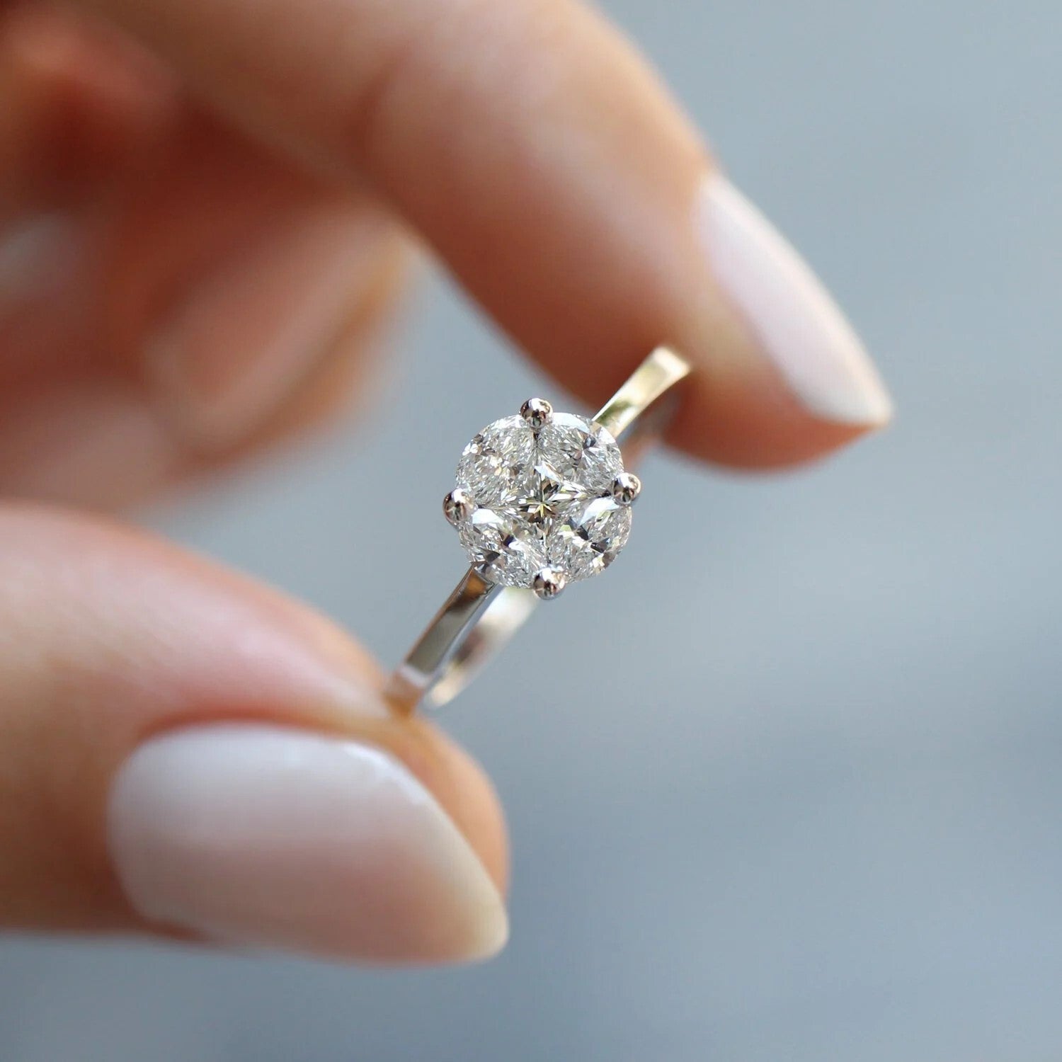 0.50 Carat Custom Designed Marquis Diamond Ring