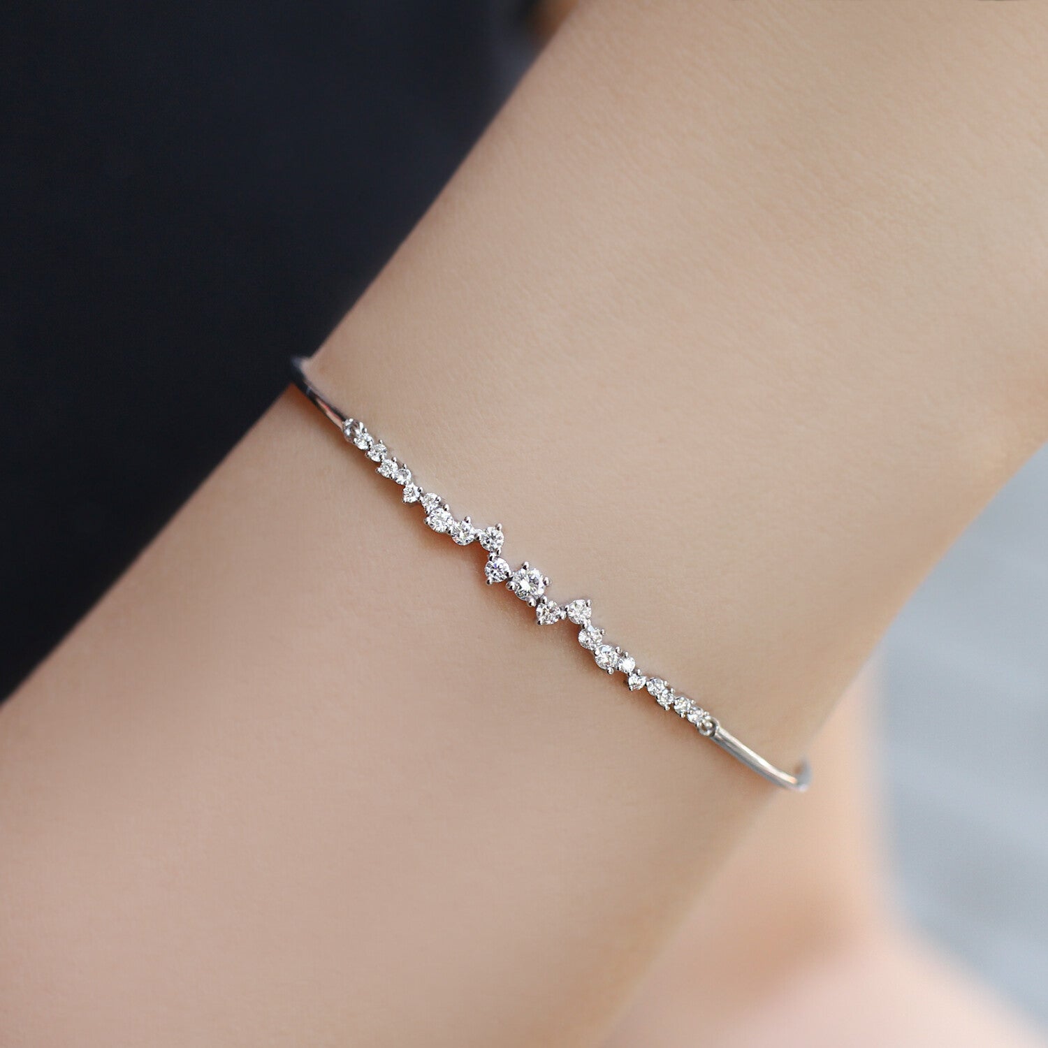 0.50 Carat Asymmetric Diamond Bracelet