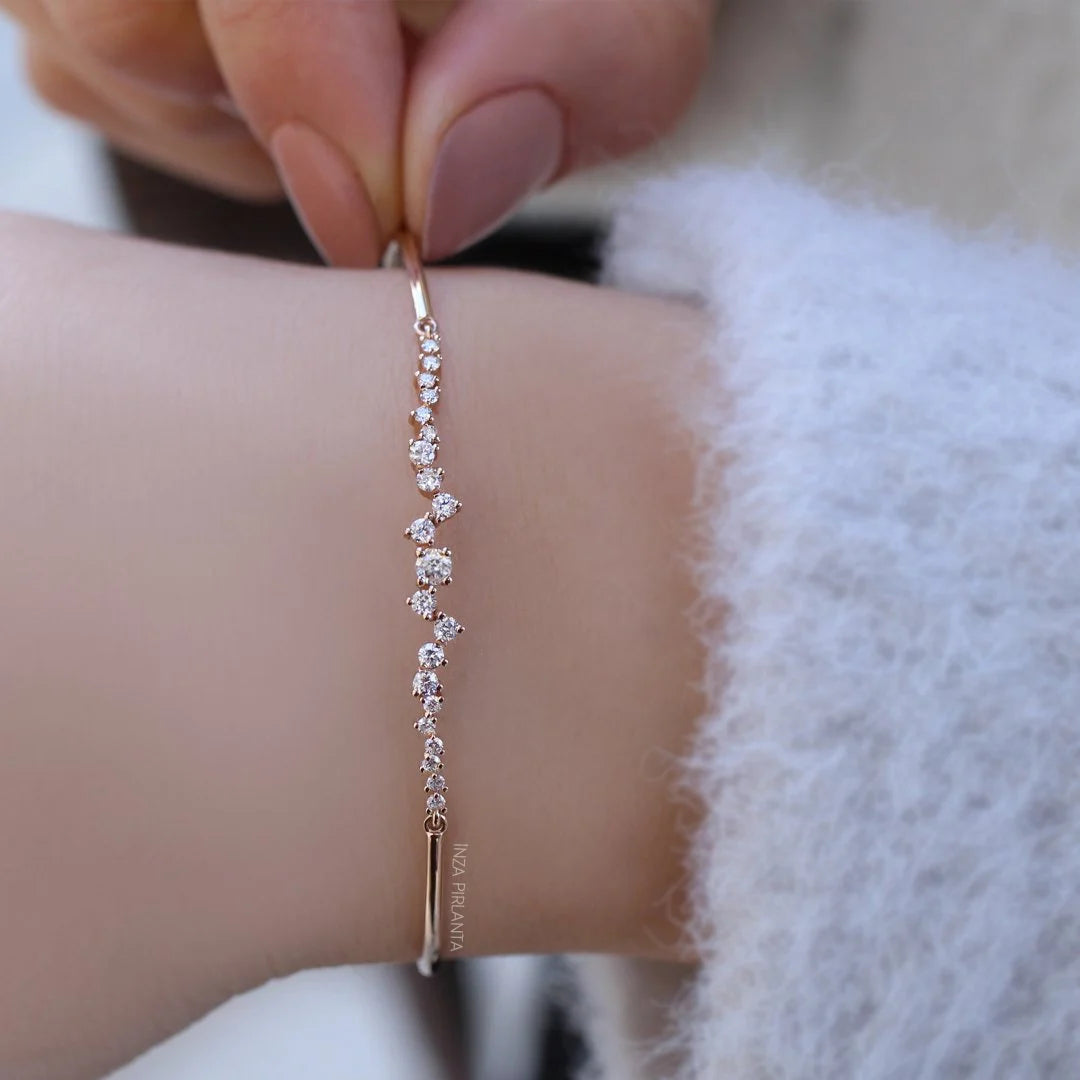 0.50 Carat Asymmetrical Diamond Bracelet