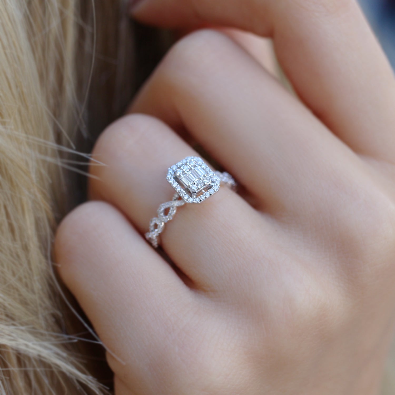 0.50 Carat Diamond Baguette Ring