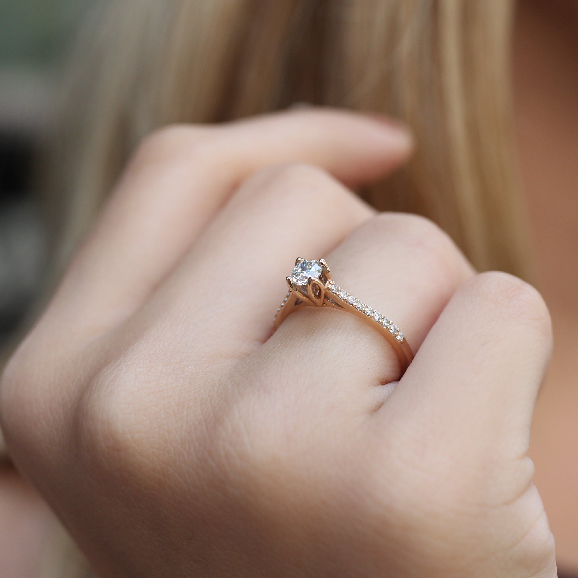 0.55 Carat Custom Design Solitaire Diamond Ring