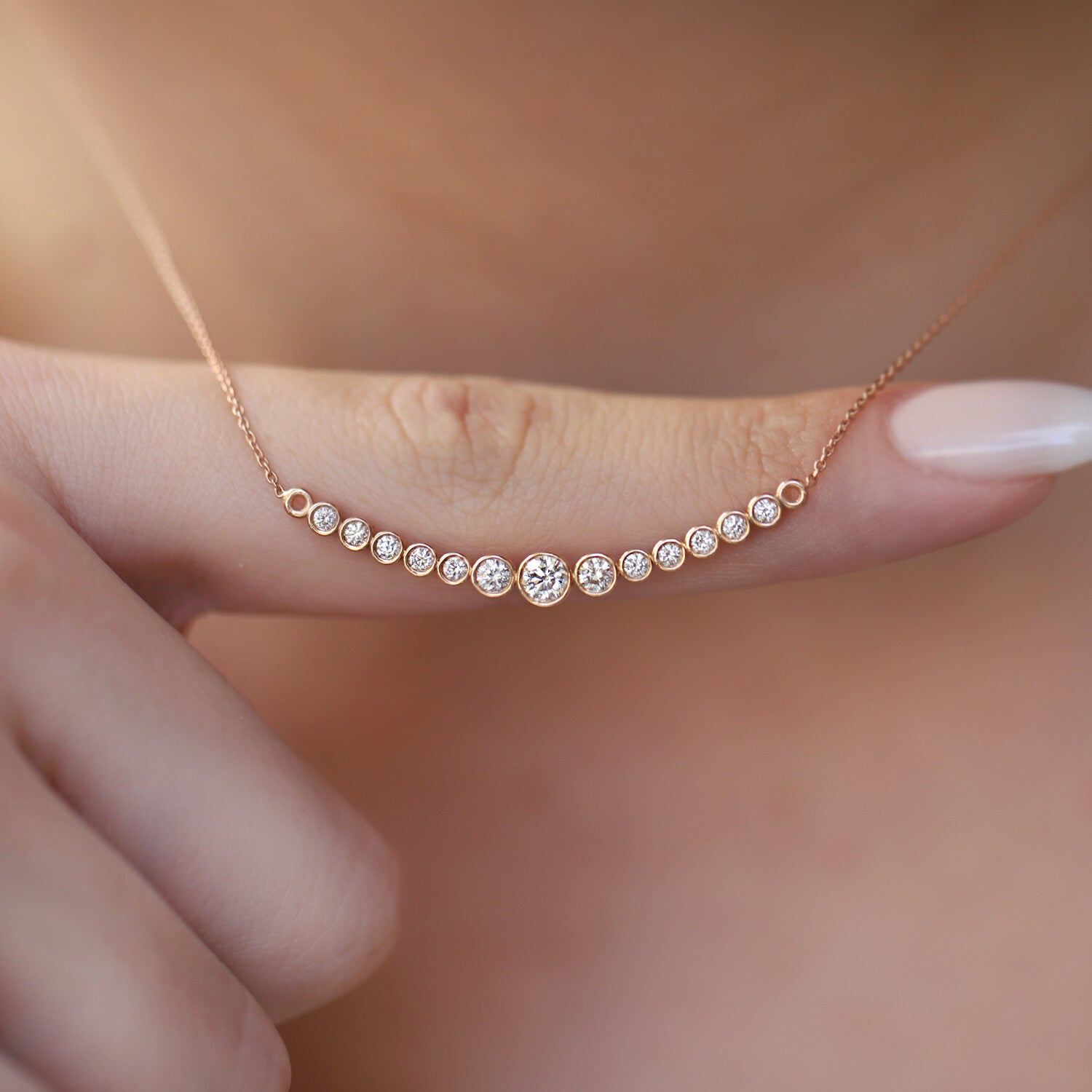 0.55 Carat Custom Design Diamond Necklace