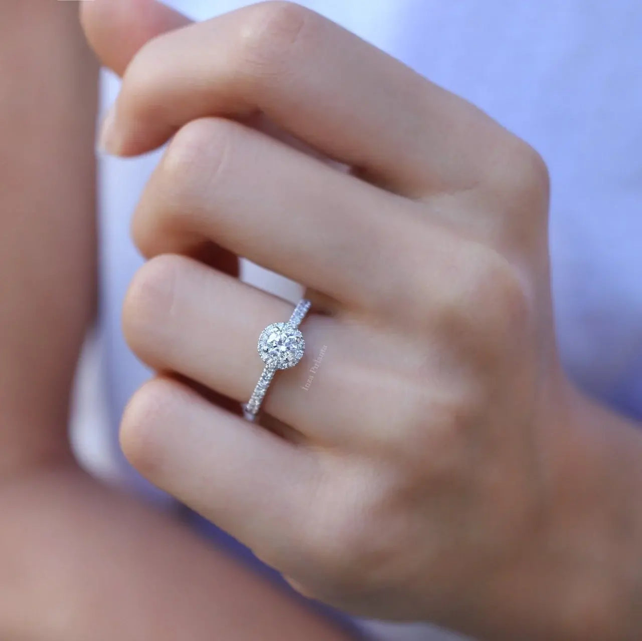 0.60 Carat Diamond Solitaire Ring with Side Stones