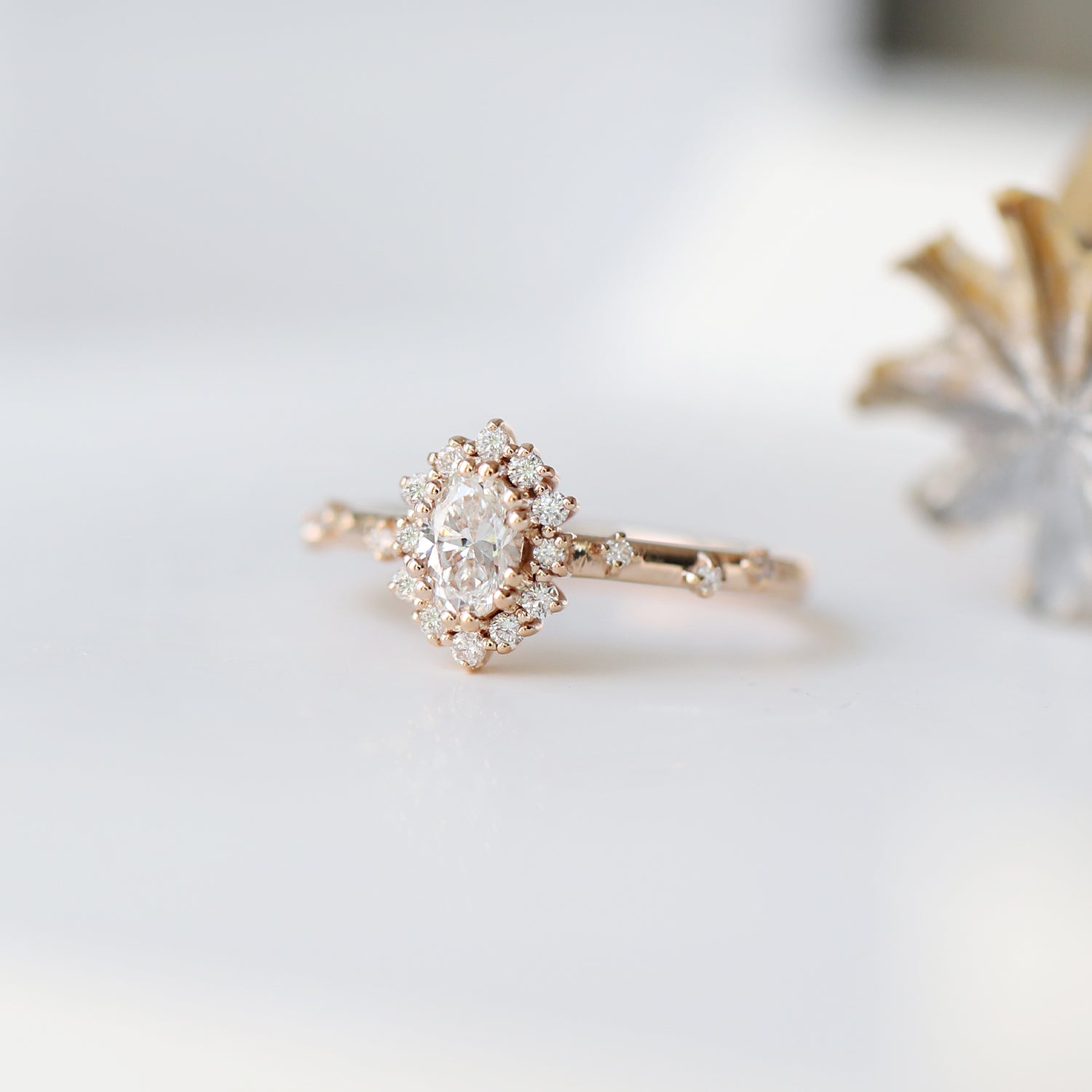 0.60 Carat F SI2 GIA Certified Ria Design Diamond Ring