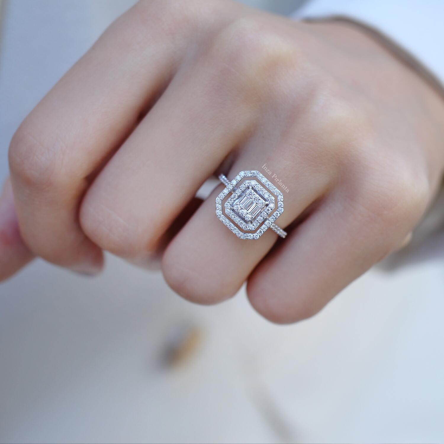 0.60 Carat Diamond Baguette Ring