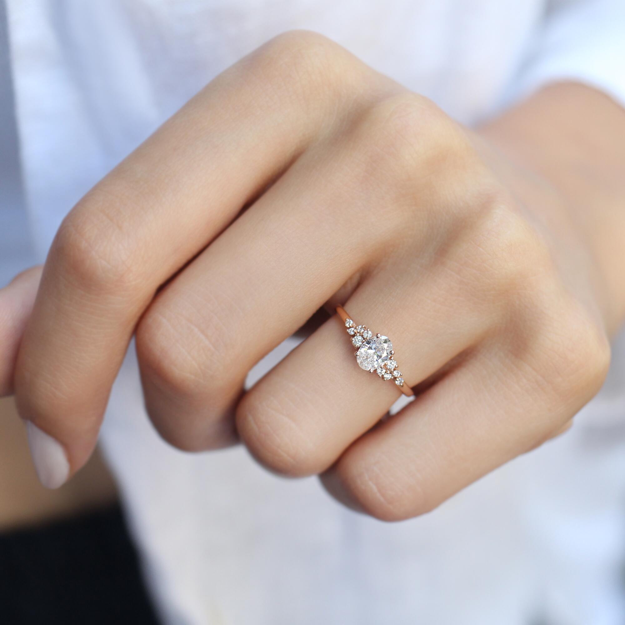 0.60 Carat Vintage Asymmetrical Diamond Solitaire Ring