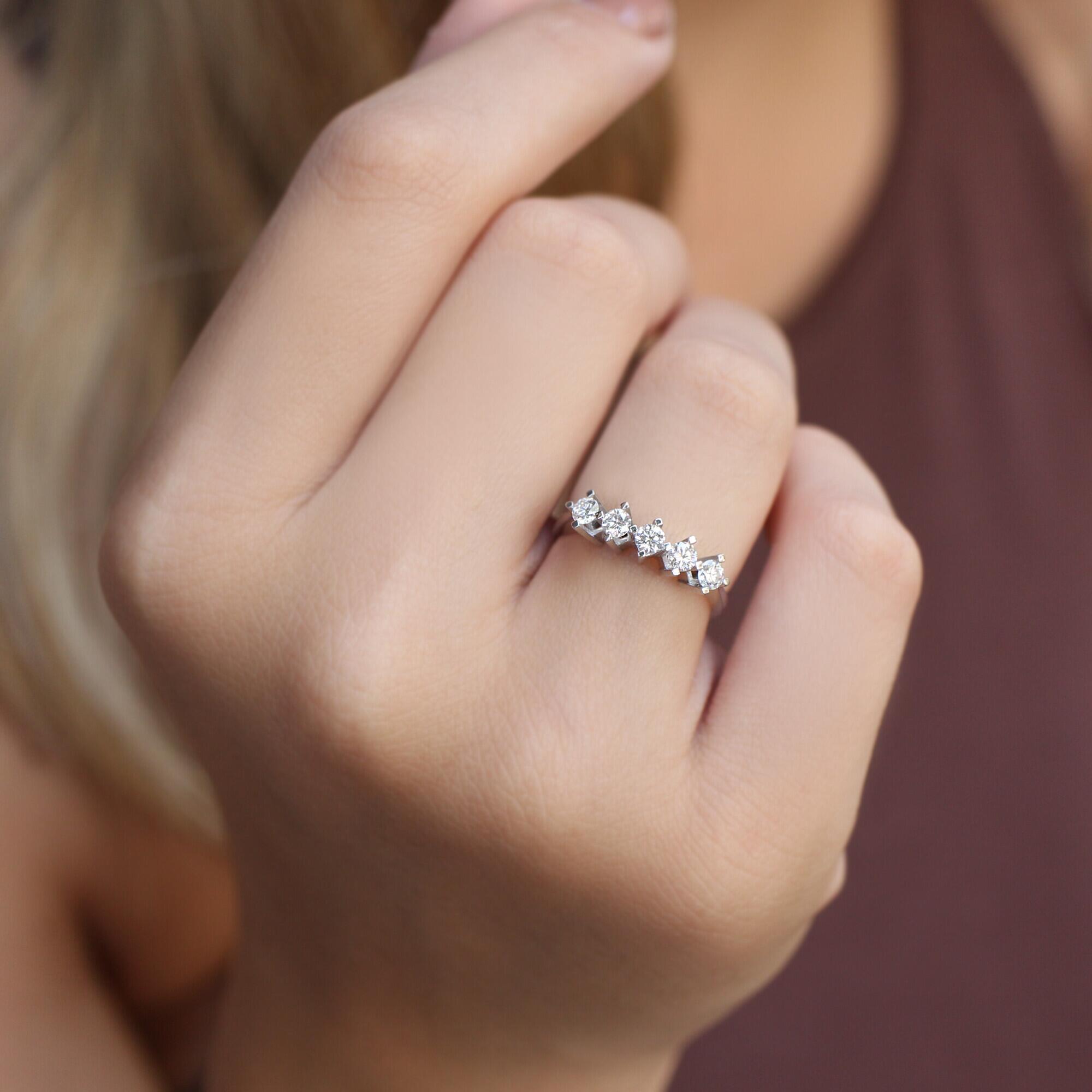0.60 Carat Diamond Five Stone Ring