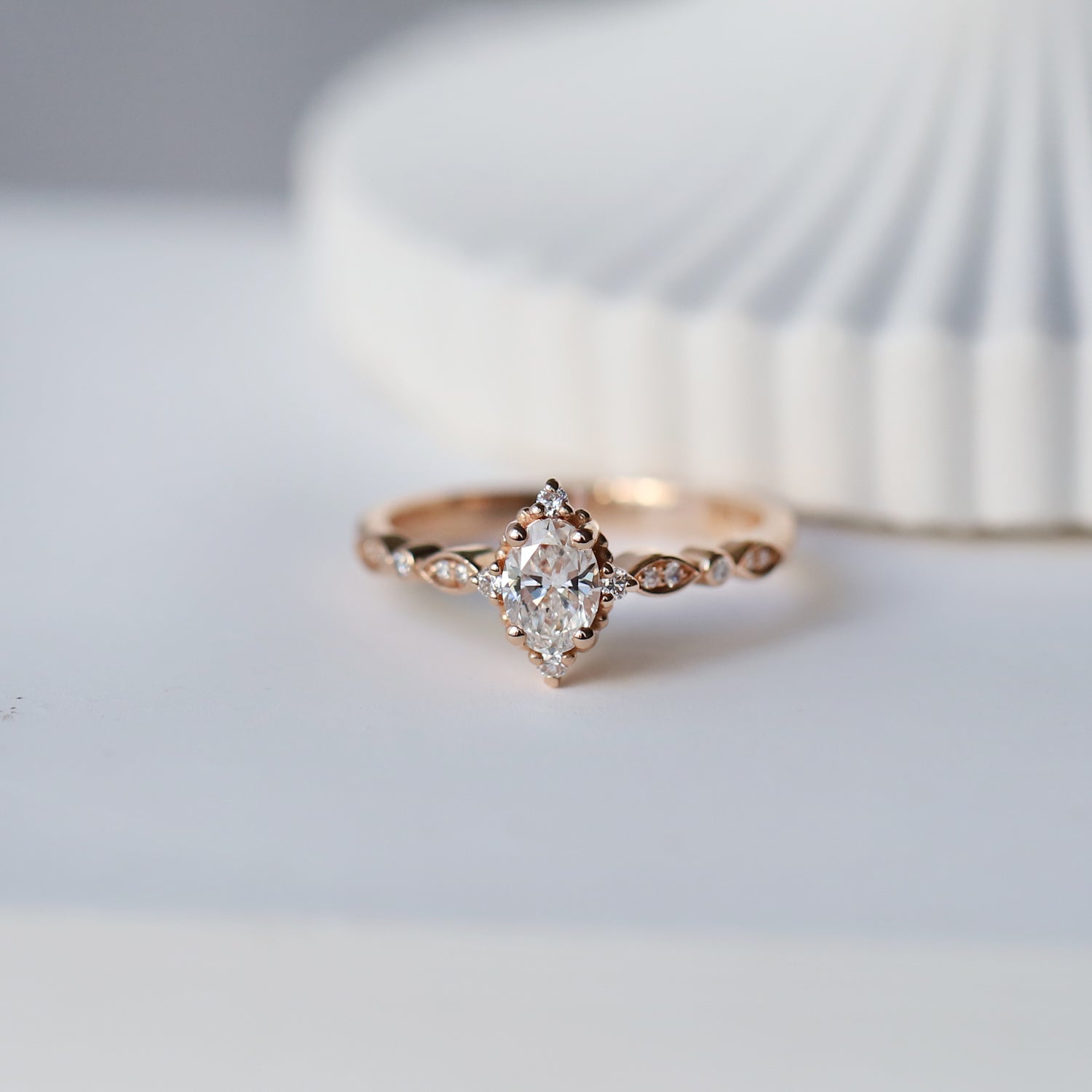 0.62 Carat Custom Design Mini Selius Diamond Ring