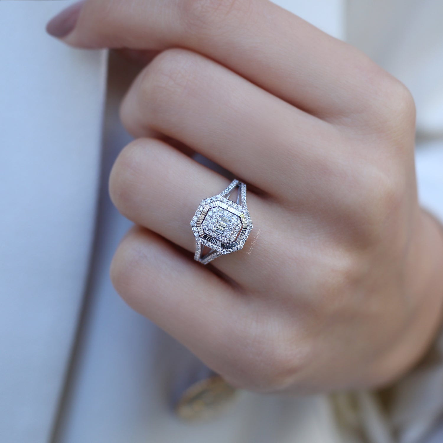 0.65 Carat Diamond Baguette Ring