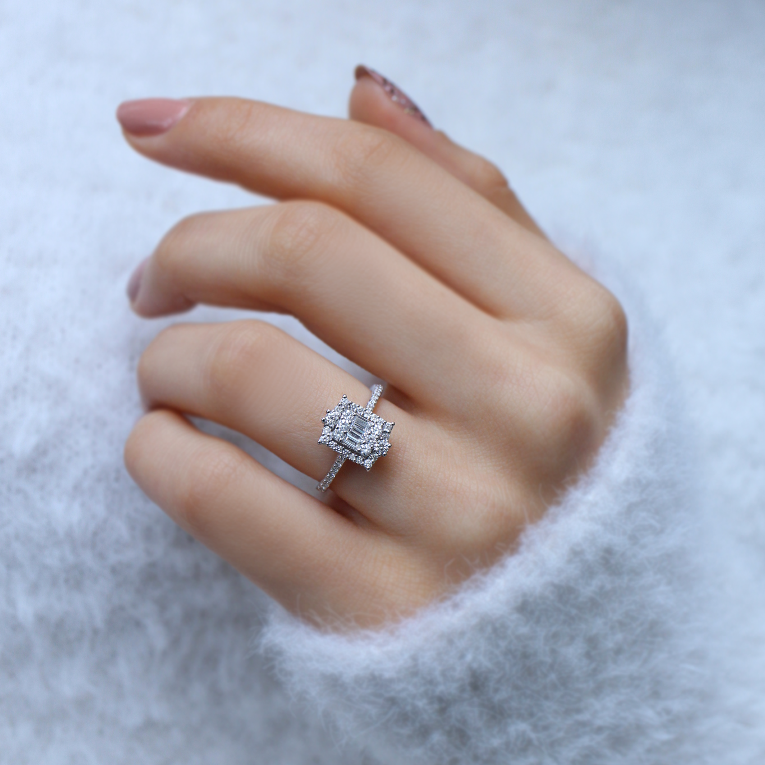 0.65 Carat Diamond Baguette Ring