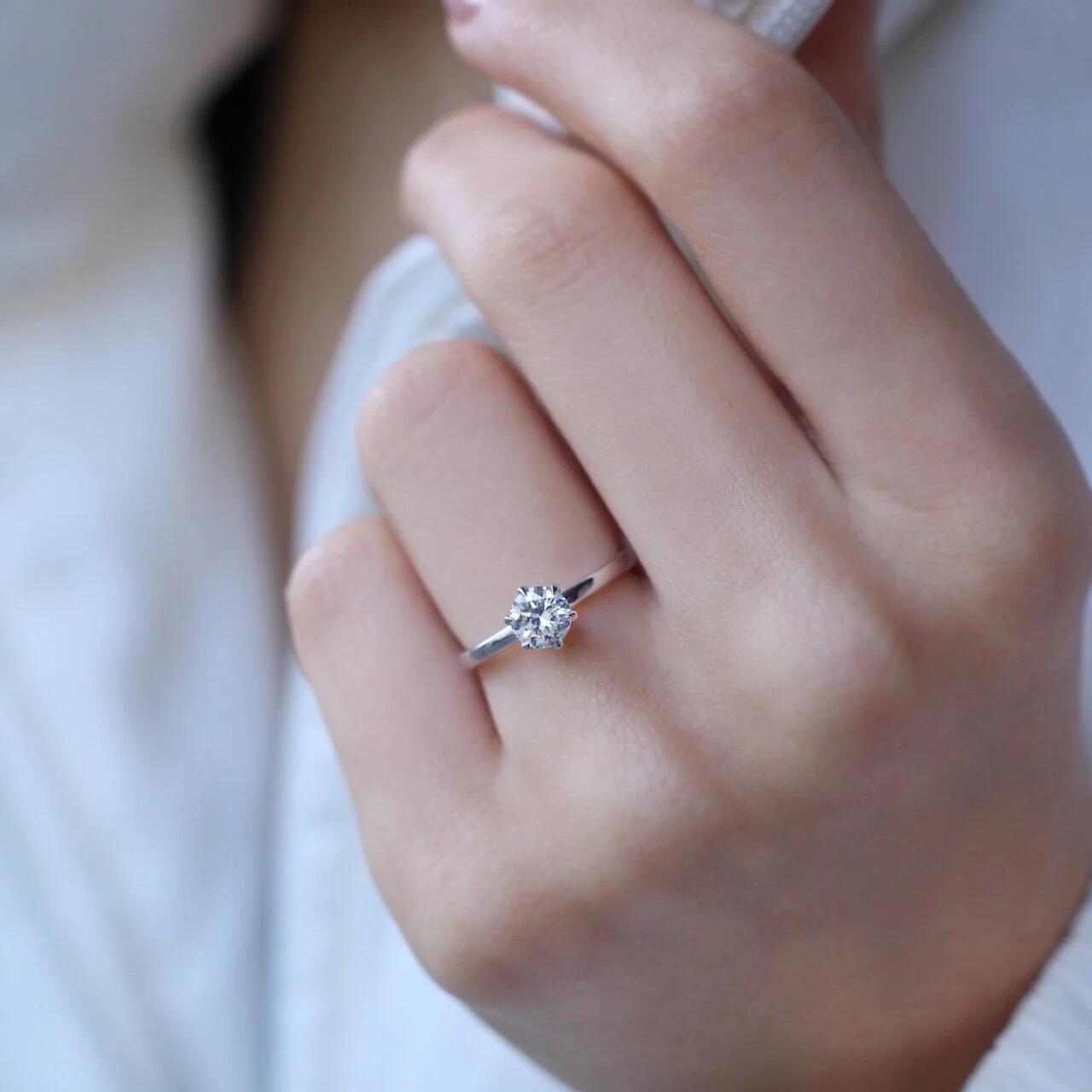 0,70 Karat Solitär-Diamantring