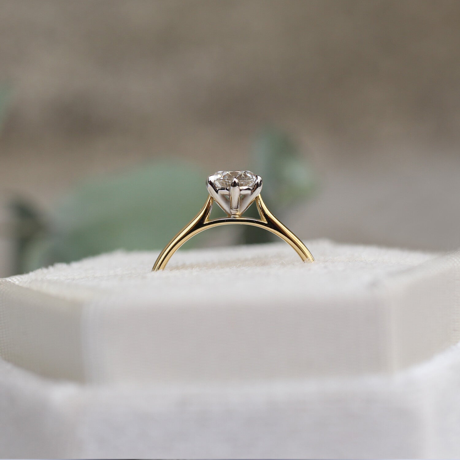 0.70 Carat F VS2 GIA Certified Solitaire Diamond Ring