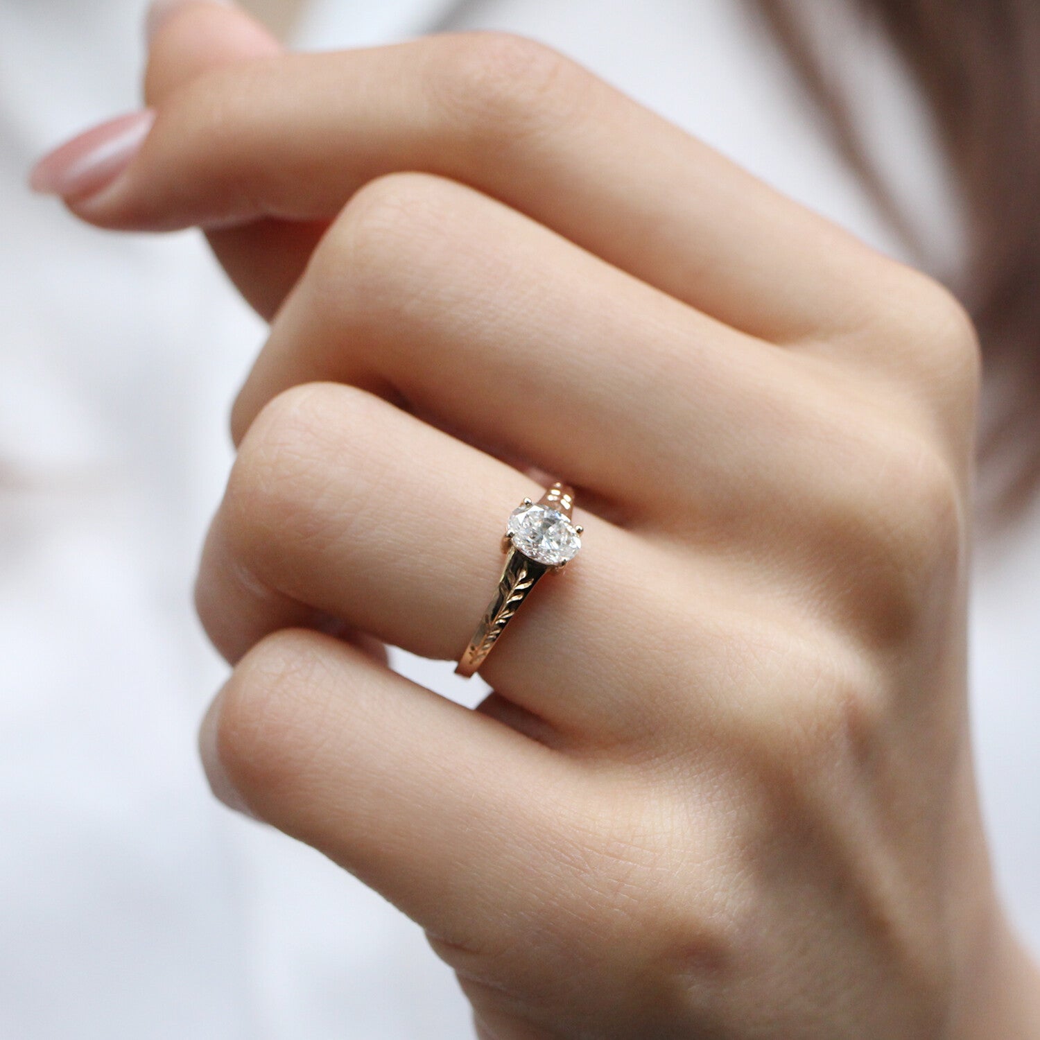 0.70 Carat G SI2 GIA Certified Vintage Kate Design Diamond Ring